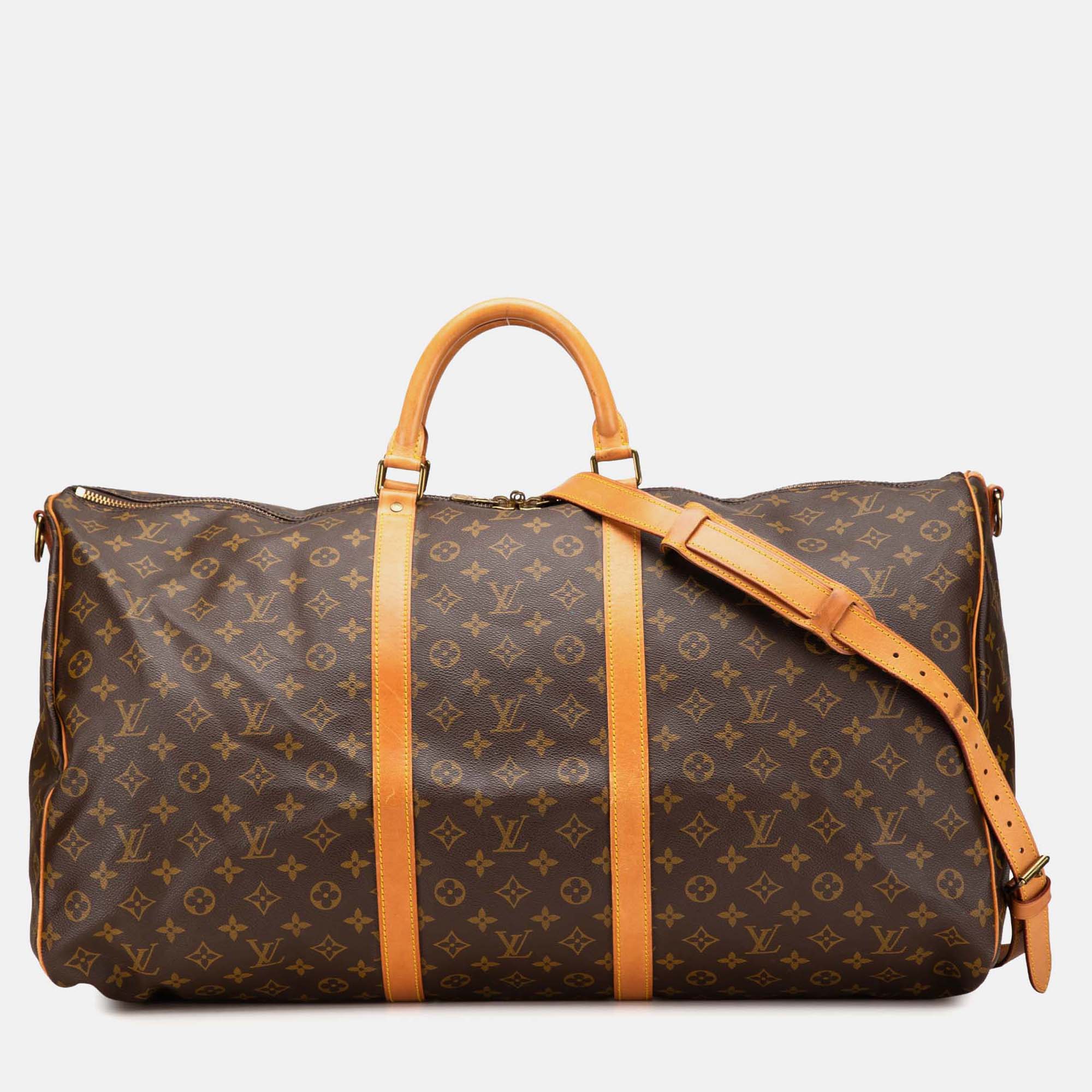 

Louis Vuitton Brown Monogram Keepall Bandouliere 60 Handbag