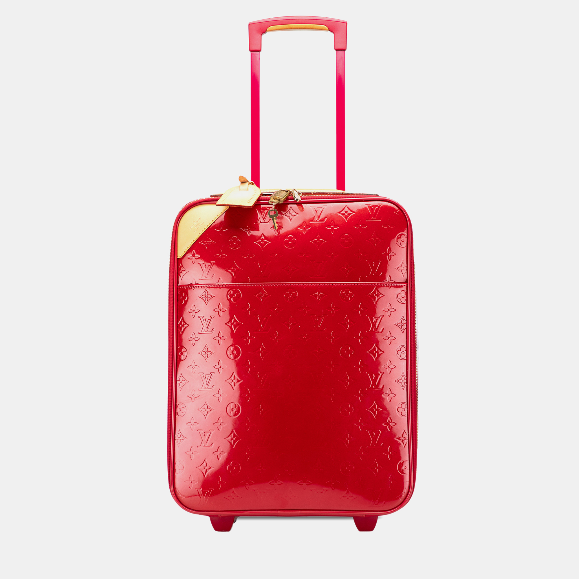 

Louis Vuitton Red Monogram Vernis Pegase 45 Travel Bag