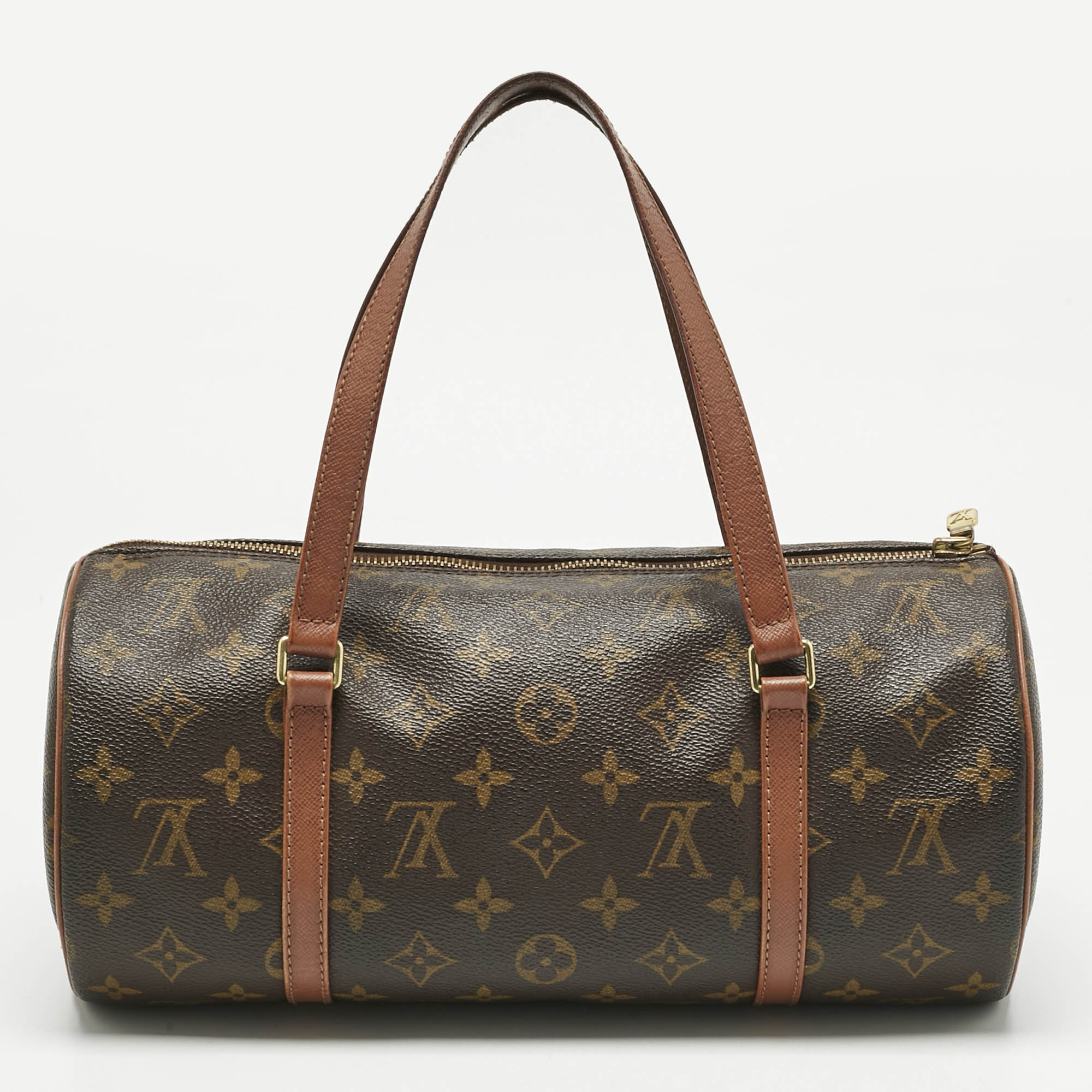 Pre-owned Louis Vuitton Monogram Canvas Papillon 30 Bag In Brown