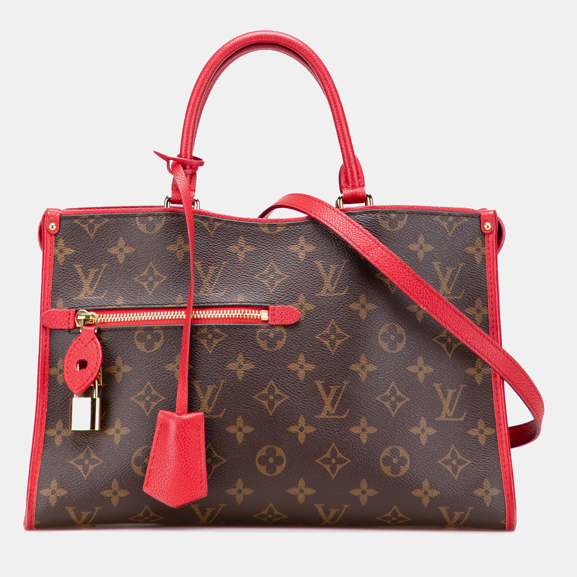 

Louis Vuitton Brown Red Monogram Popincourt PM