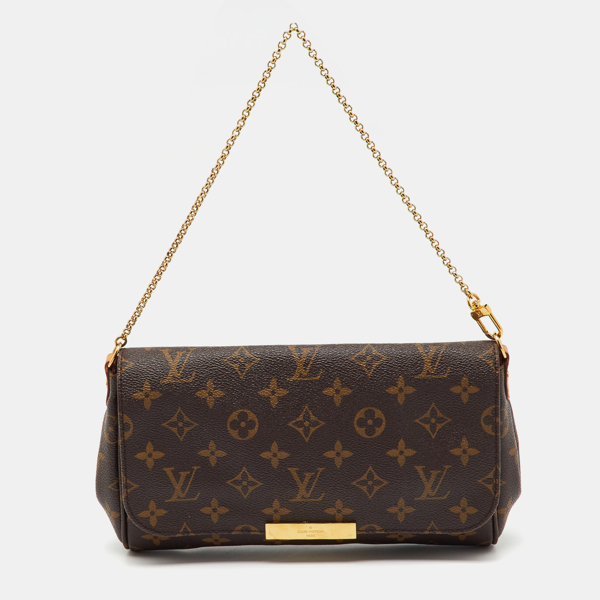 Pre-owned Louis Vuitton Monogram Canvas Favorite Mm Bag In Brown