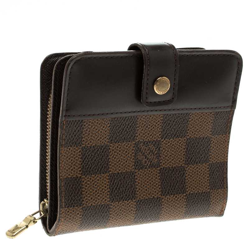 Louis Vuitton Damie Ebene Compact Zip Wallet QJACHC0T0B227