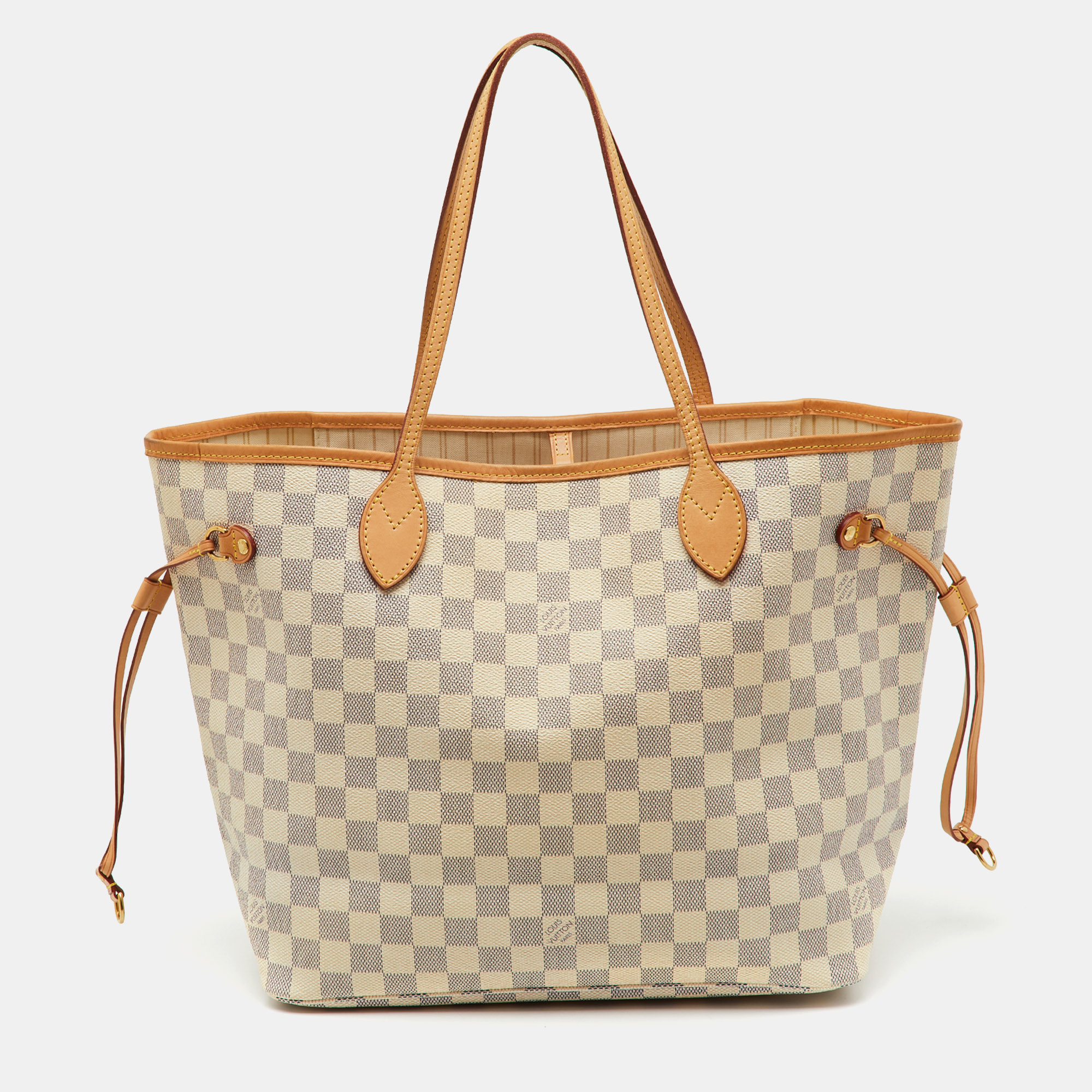 

Louis Vuitton Damier Azur Canvas Neverfull MM Bag, White