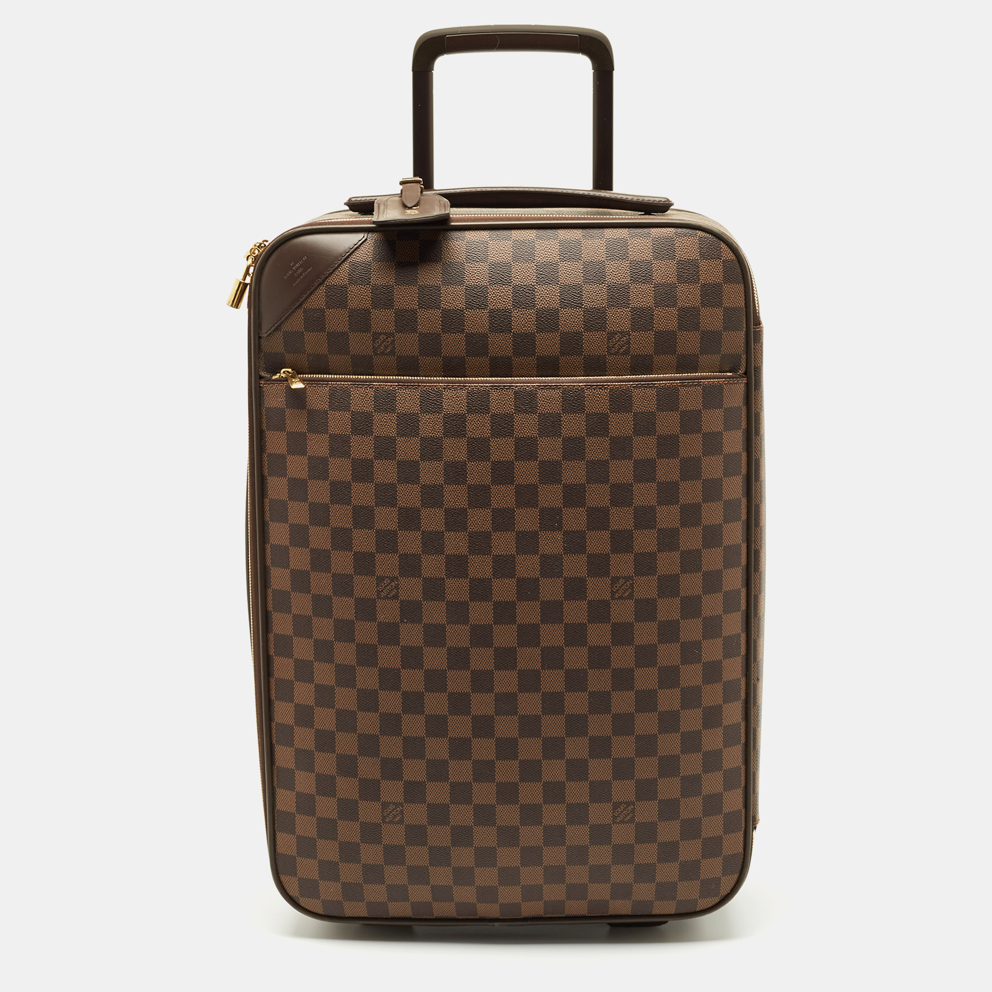 

Louis Vuitton Damier Ebene Canvas Pegase Light 55 Luggage, Brown