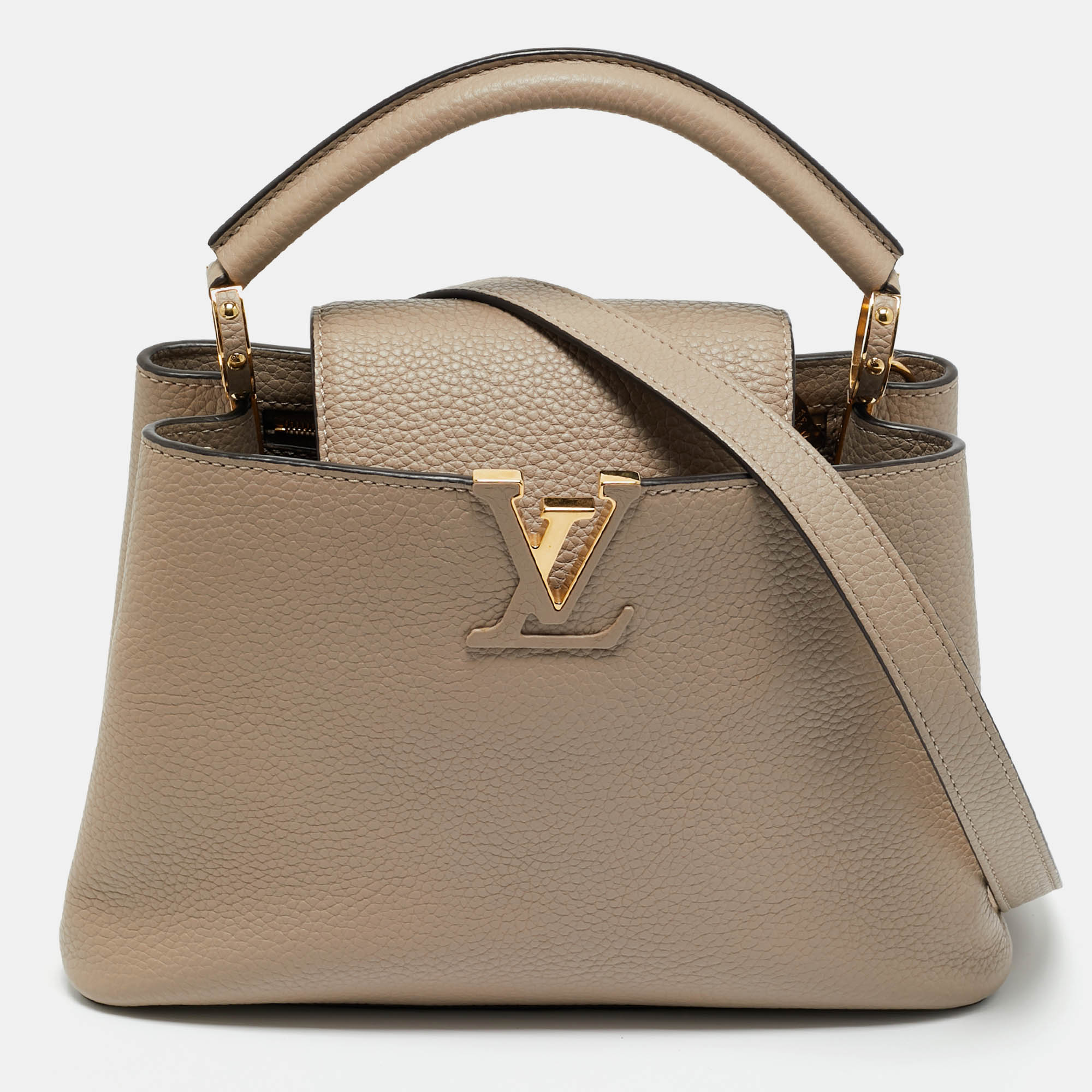 

Louis Vuitton Galet Taurillon Leather Capucines BB Bag, Beige