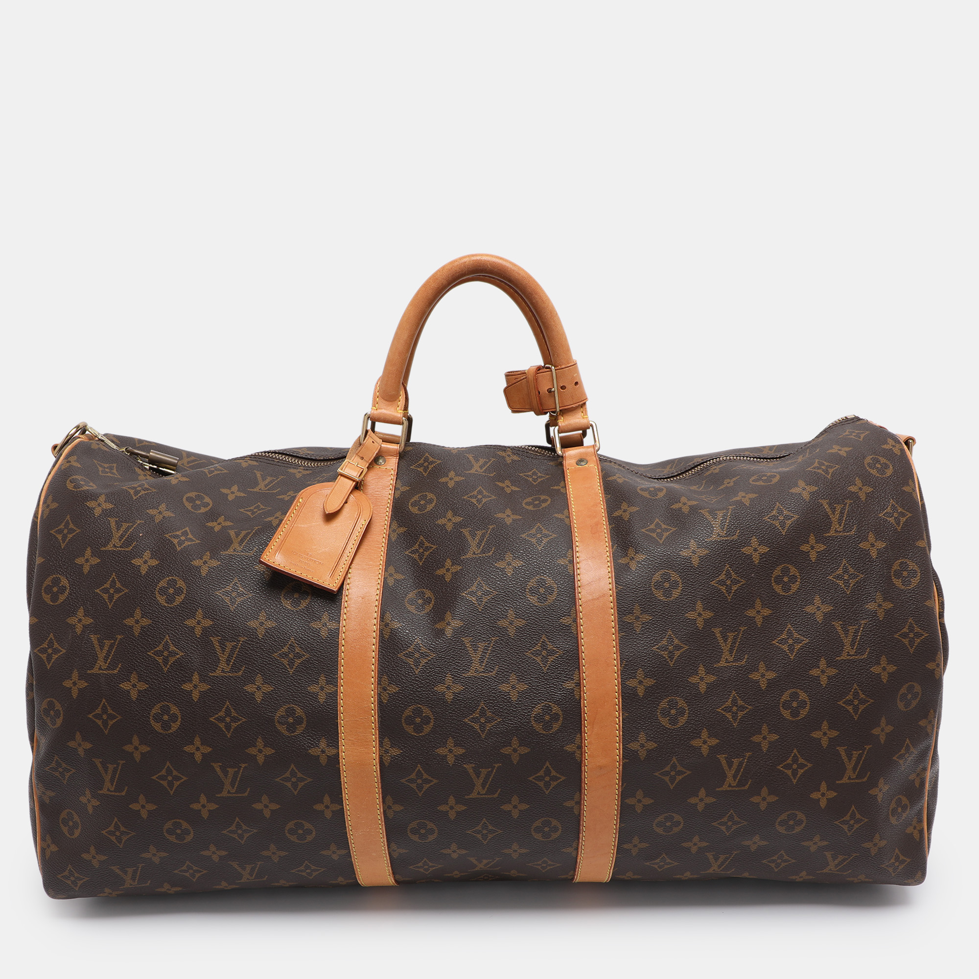 

Louis Vuitton Monogram Canvas Keepall Bandouliere 60 Bag, Brown
