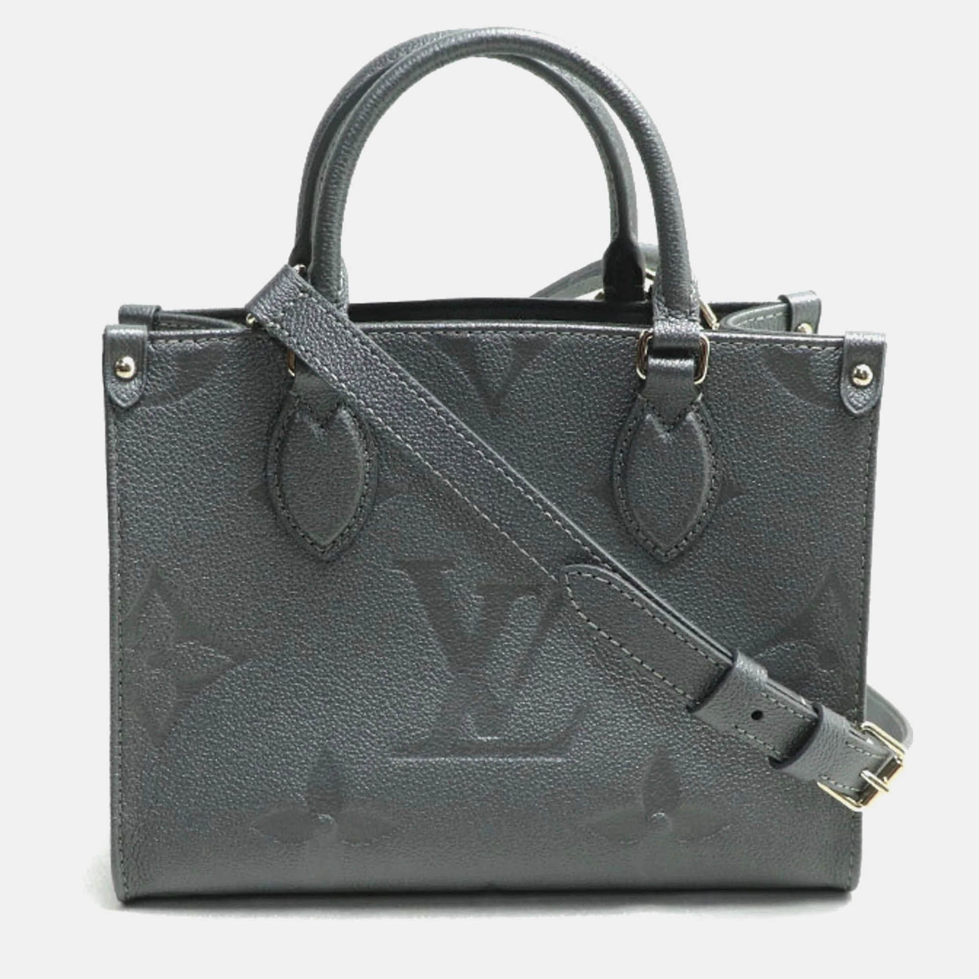 

Louis Vuitton On The Go PM Empreinte Black Leather Shoulder Bag, Grey