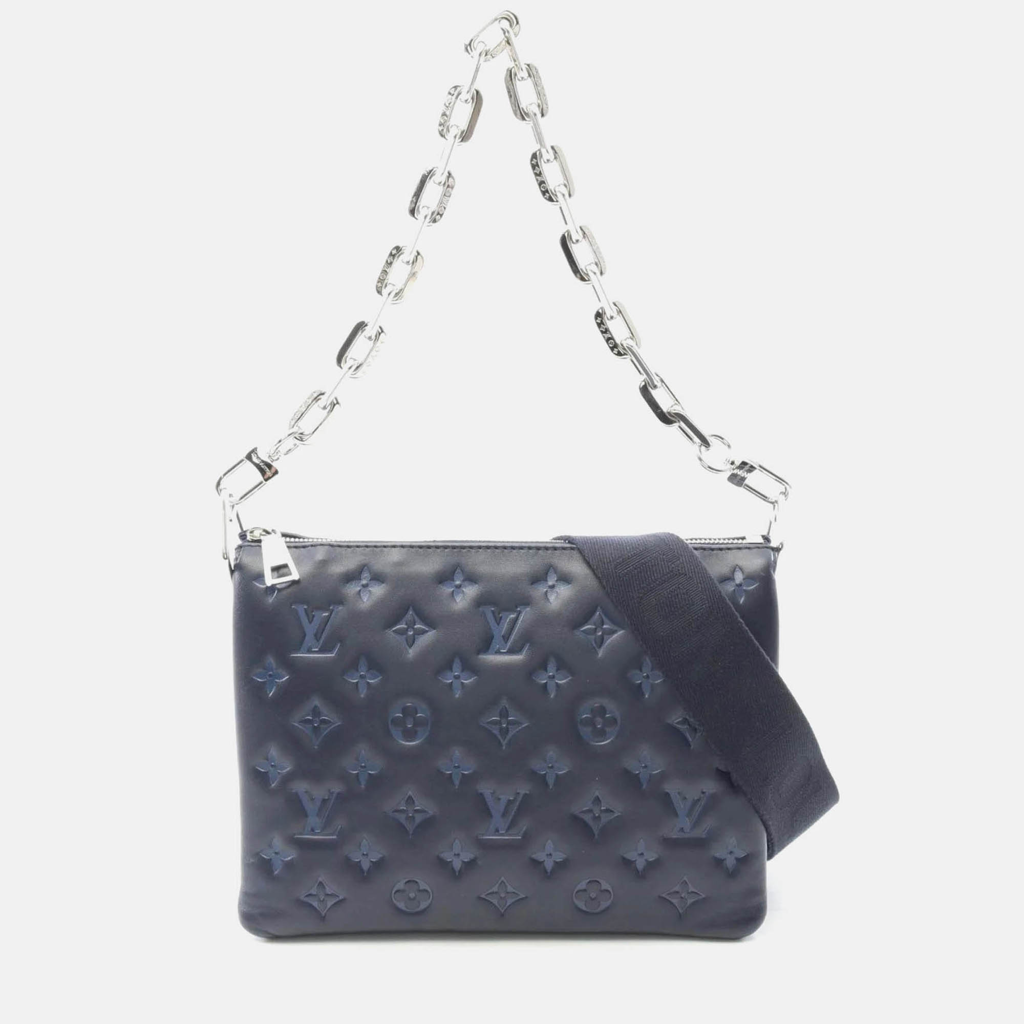 

Louis Vuitton Coussin PM Navy Blue Monogram Leather Shoulder Bag
