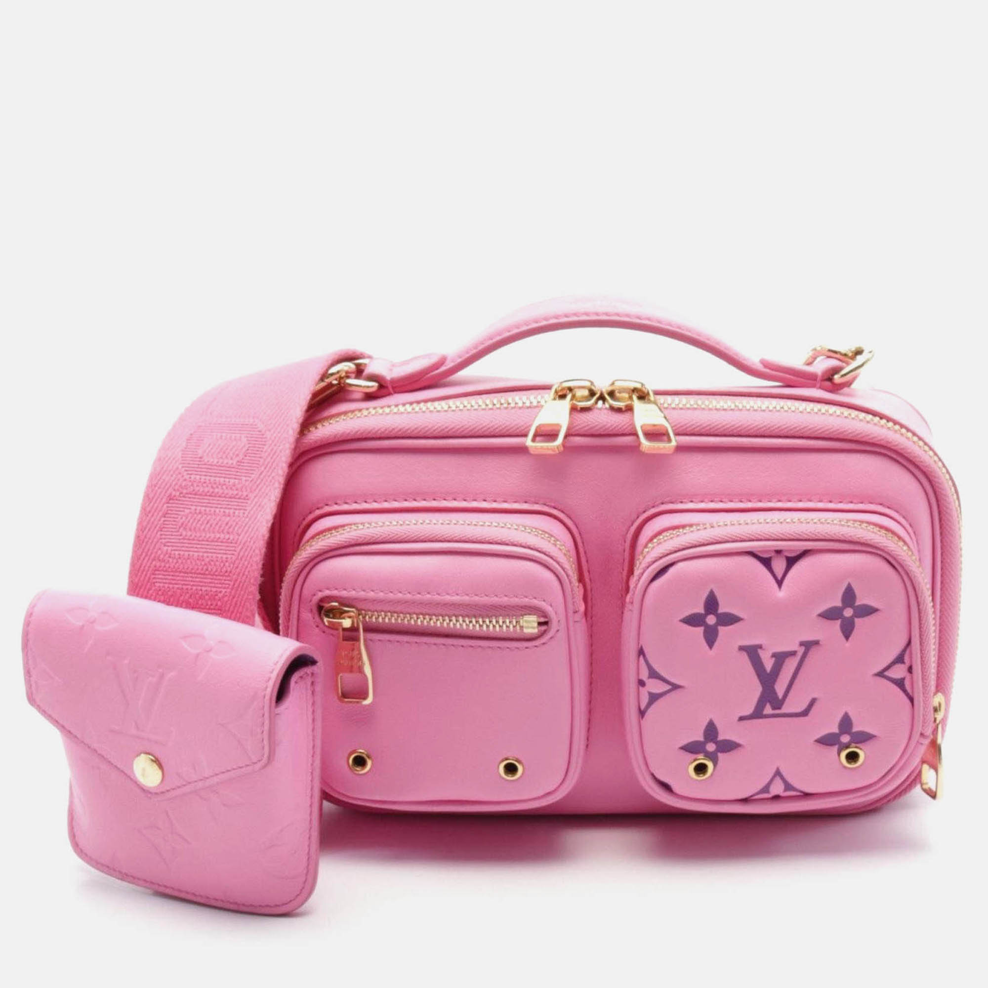 

Louis Vuitton Utility Rose/Purple Leather Crossbody Bag, Pink