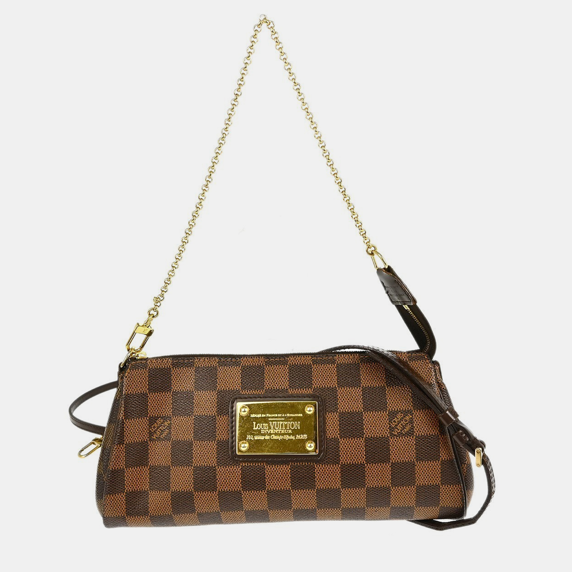 

Louis Vuitton Damier Eva 2way Chain Handbag, Brown