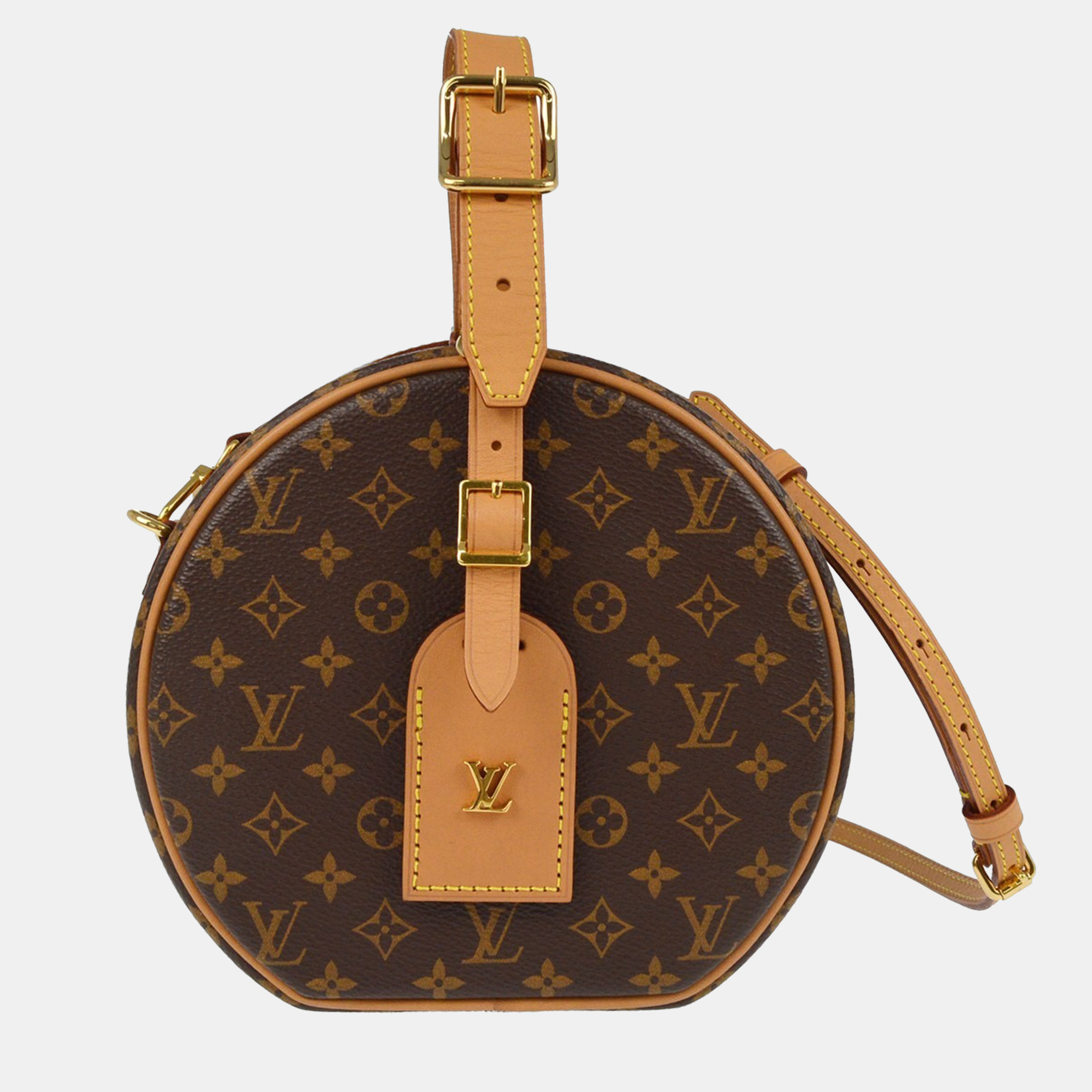 

Louis Vuitton Monogram Petite Boite Chapeau 2way Handbag, Brown