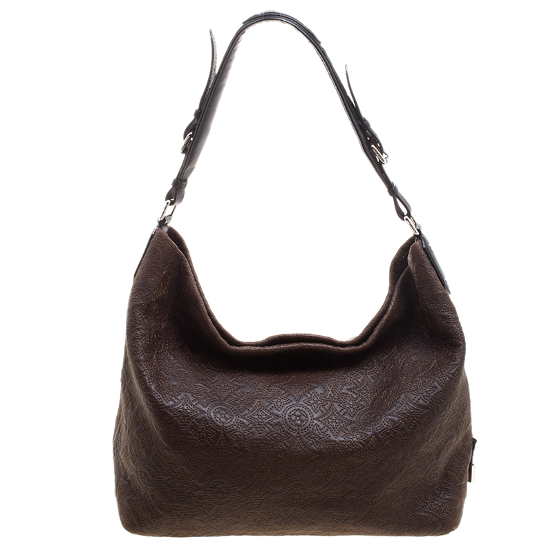 Pre Owned حقيبة لوي فيتون آنثيا جلد مونوغرامي تشوكليت PM