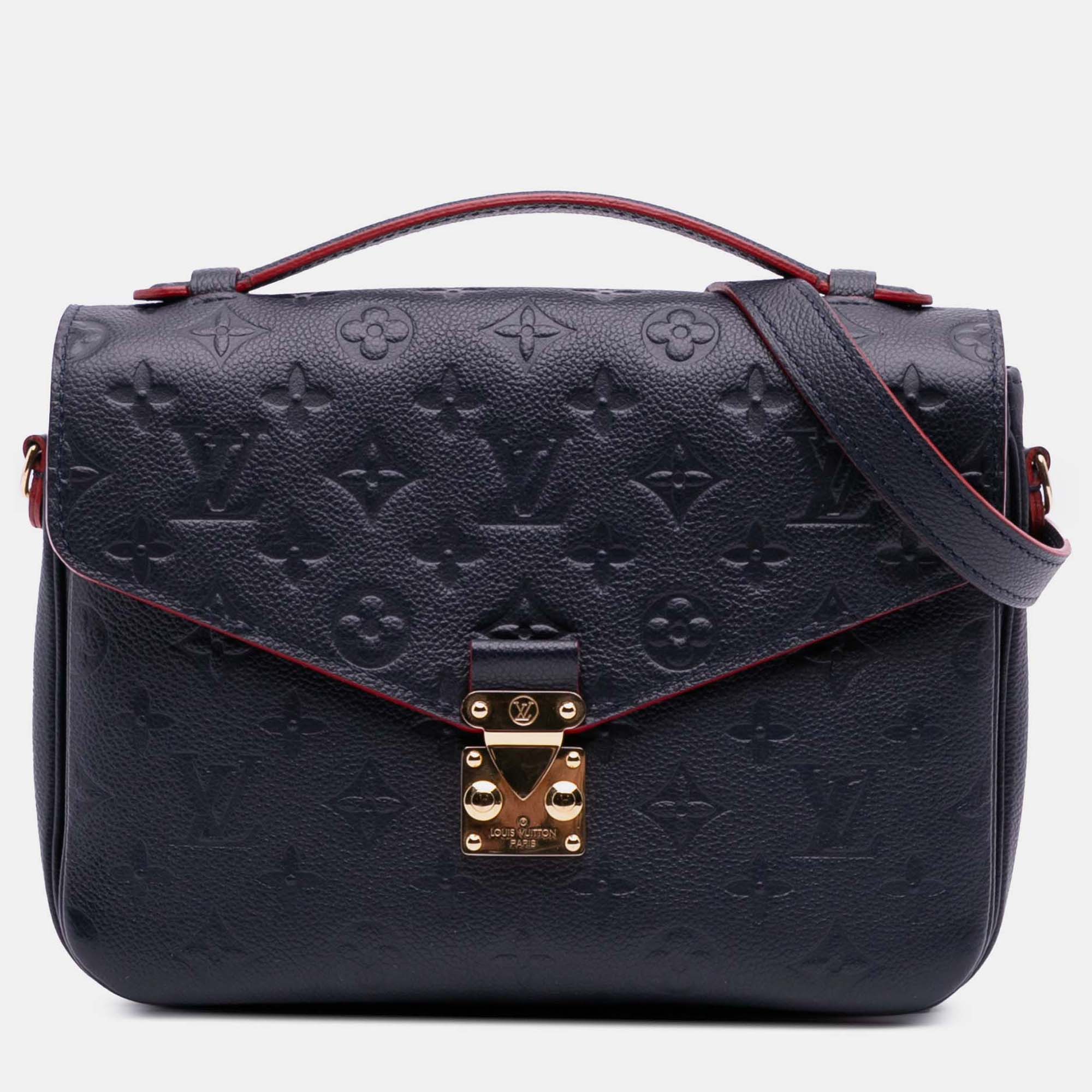 

Louis Vuitton Navy Blue Monogram Empreinte Pochette Metis