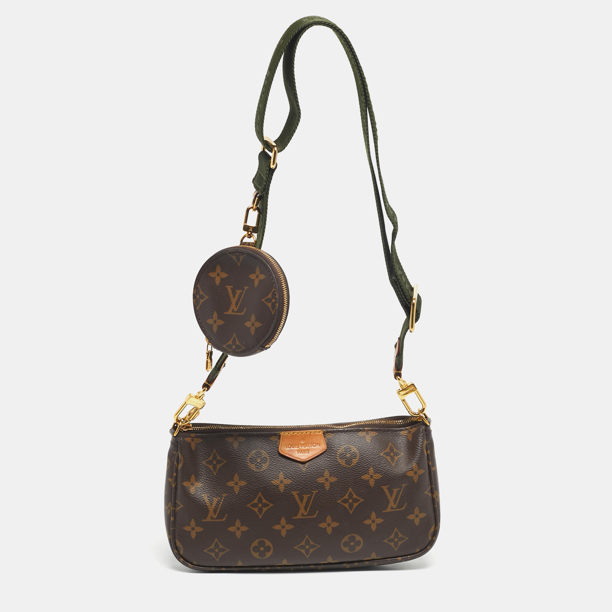 

Louis Vuitton Khaki Monogram Canvas Multi Pochette Accessories Bag, Brown