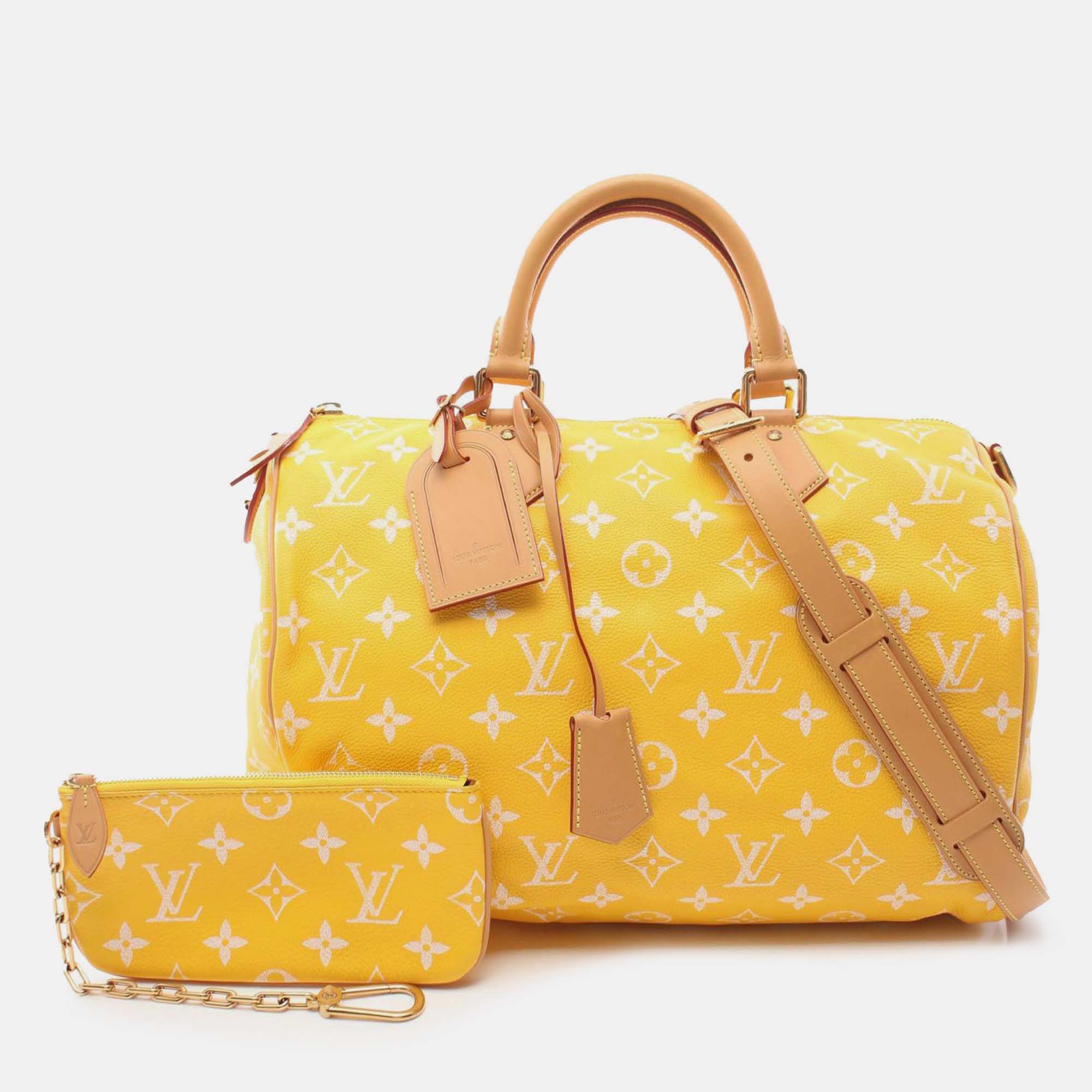 

Louis Vuitton Yellow Monogram Speedy P9 Bandouliere 40