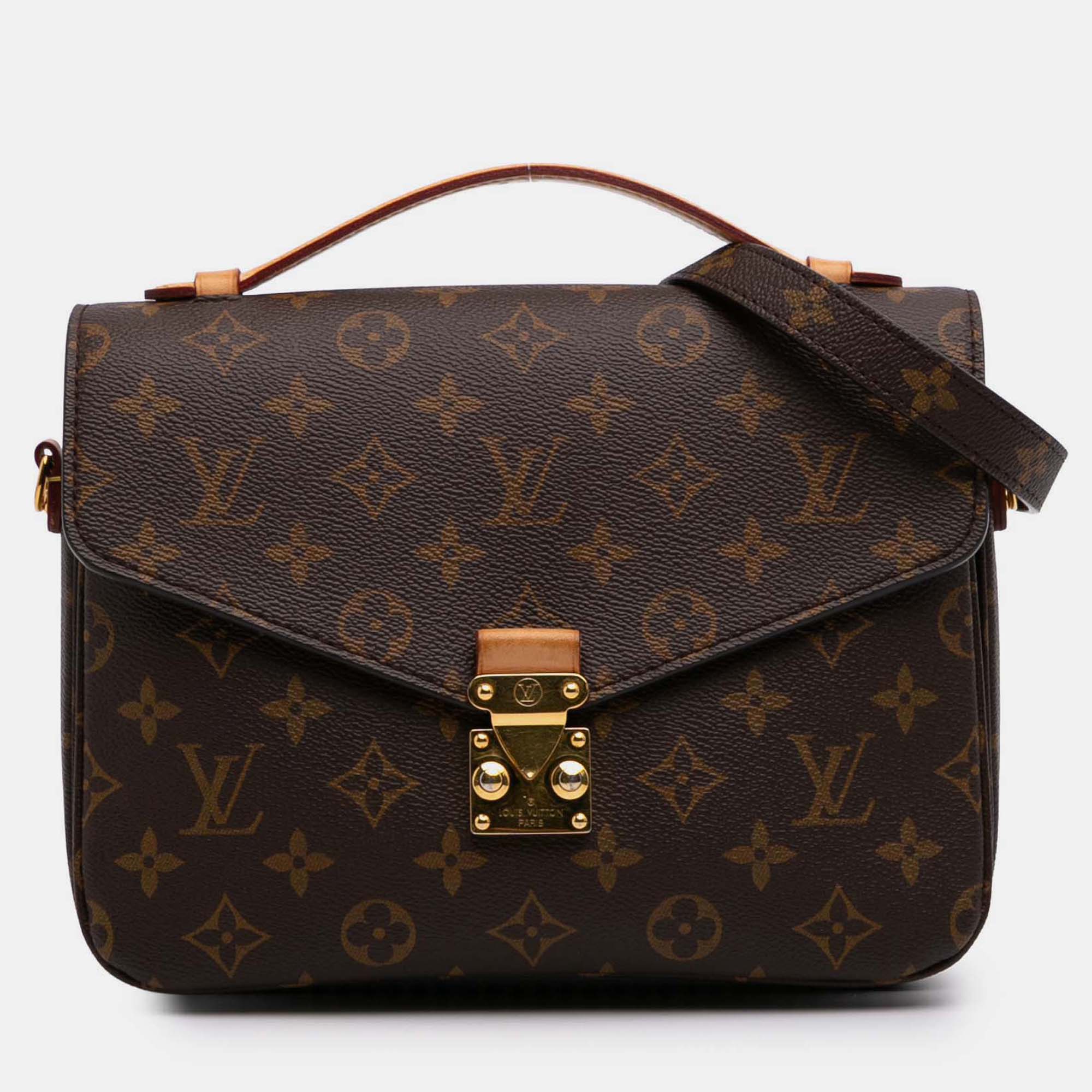Pre-owned Louis Vuitton Brown Monogram Pochette Metis