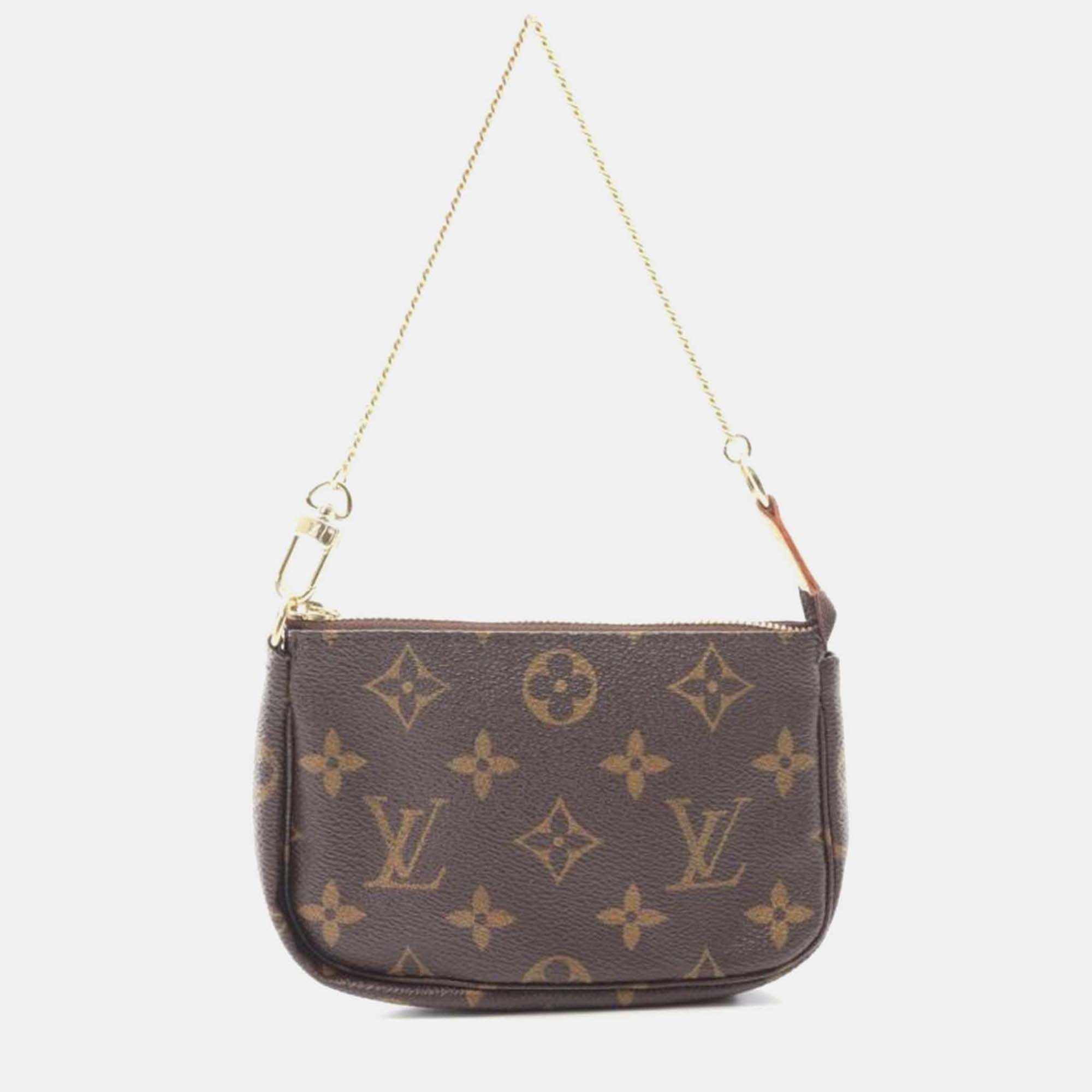 

Louis Vuitton Mini Pochette Accessoires Monogram, Brown