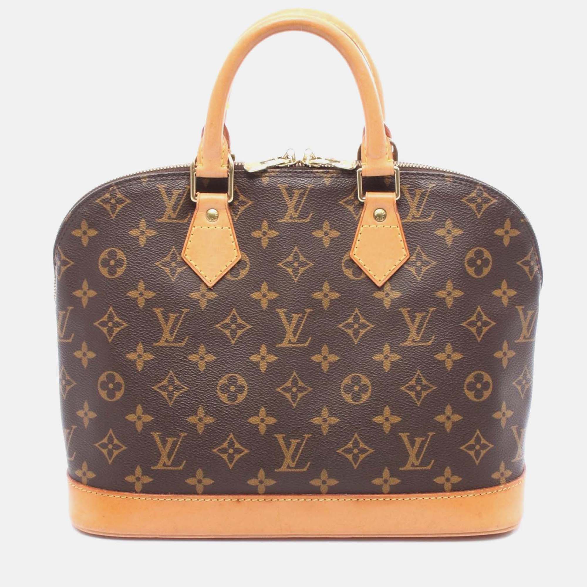 

Louis Vuitton Alma Pm Handbag M51130 Monogram Canvas Leather Brown Used Women Lv