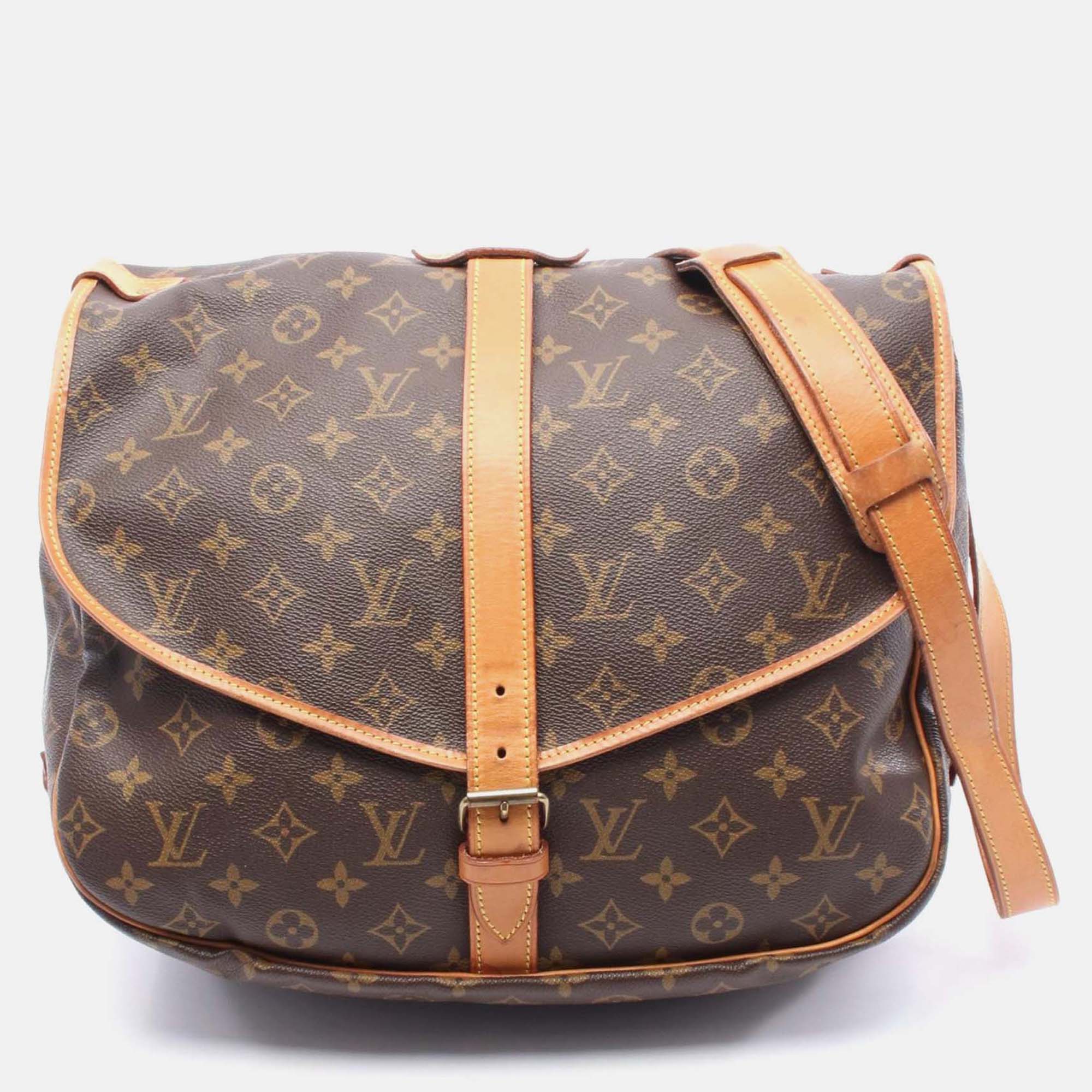 

Louis Vuitton Saumur 35 Shoulder Bag M42254 Monogram Canvas Leather Brown Used