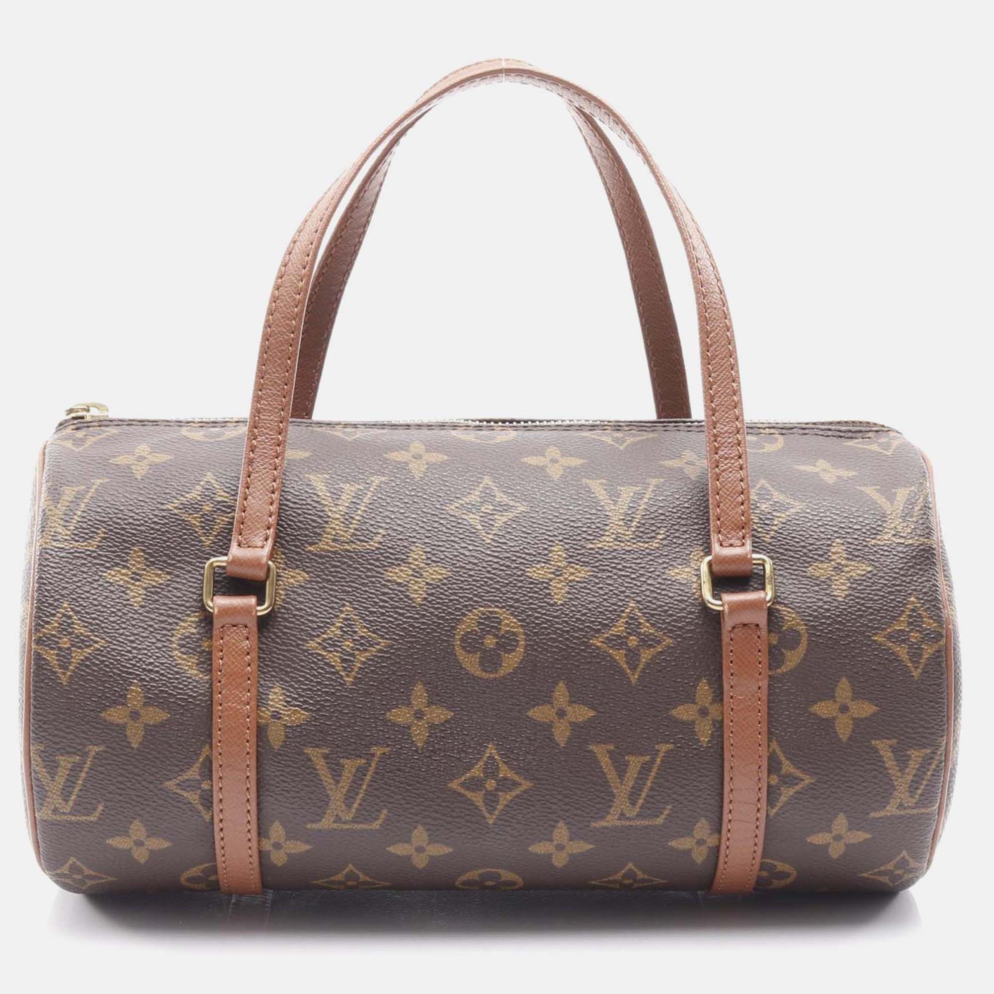 

Louis Vuitton Papillon 26 Old Handbag M51366 Monogram Canvas Brown Used Women