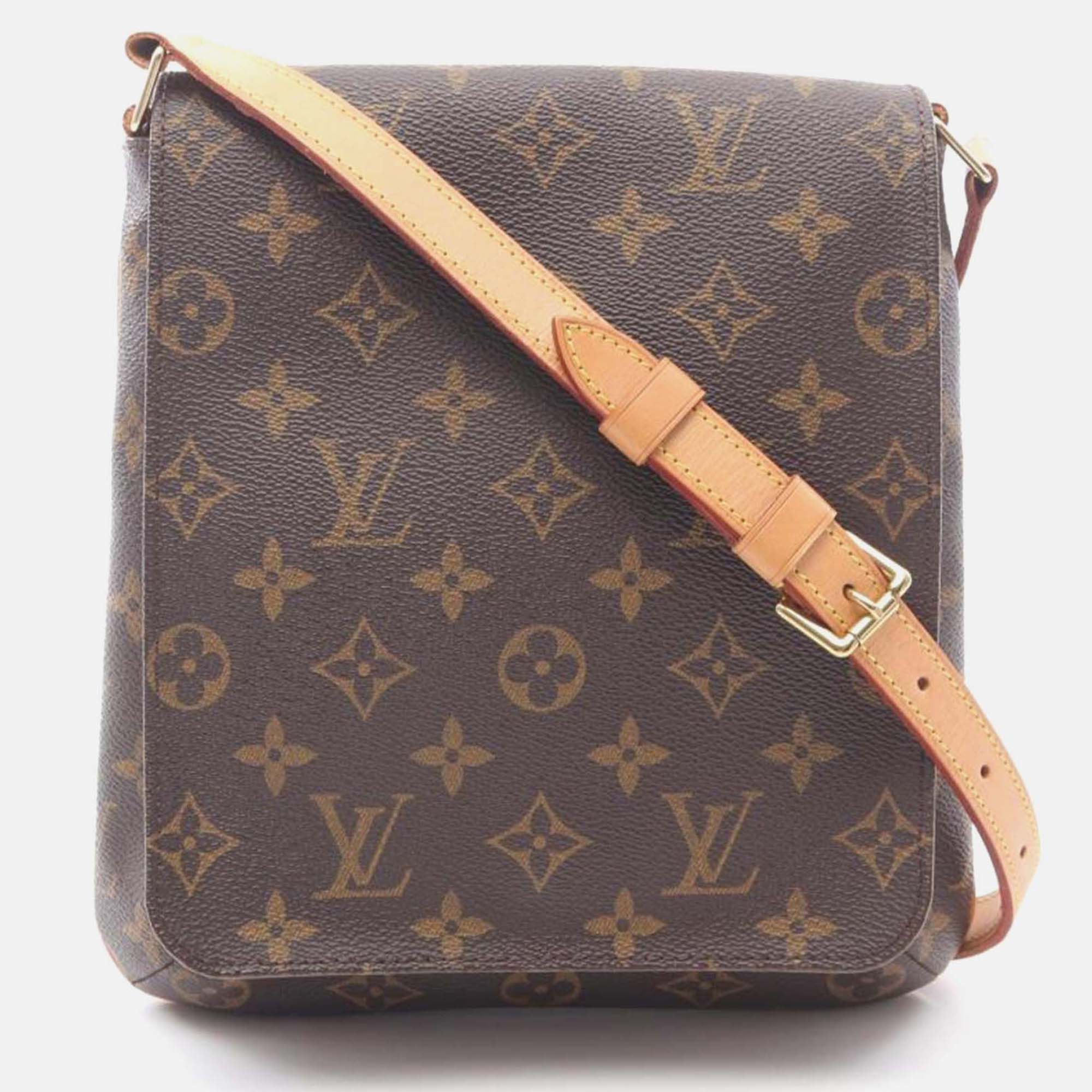 Pre-owned Louis Vuitton Musette Salsa Short Strap Monogram In Brown