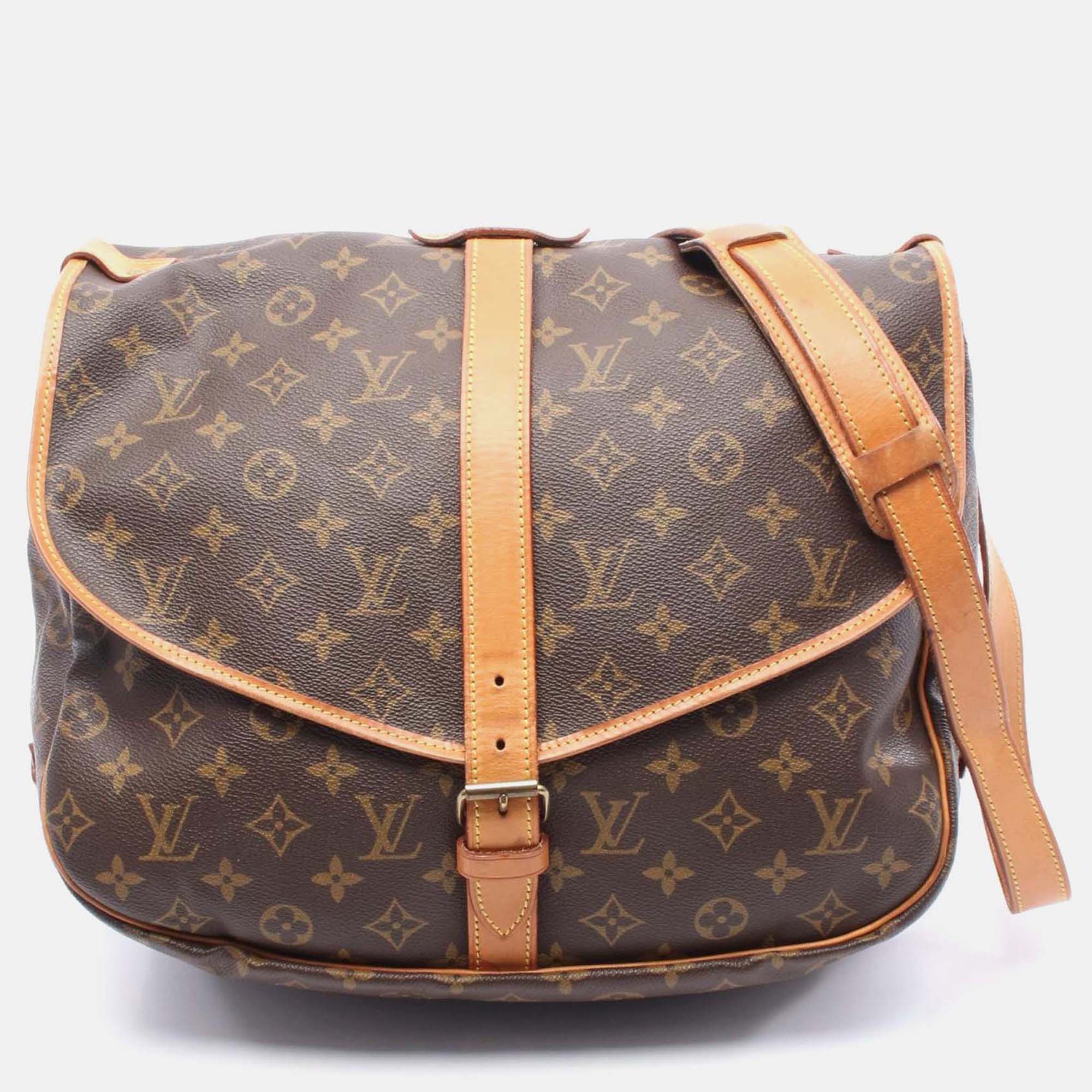 

Louis Vuitton Saumur 35 Shoulder Bag M42254 Monogram Canvas Leather Brown Used