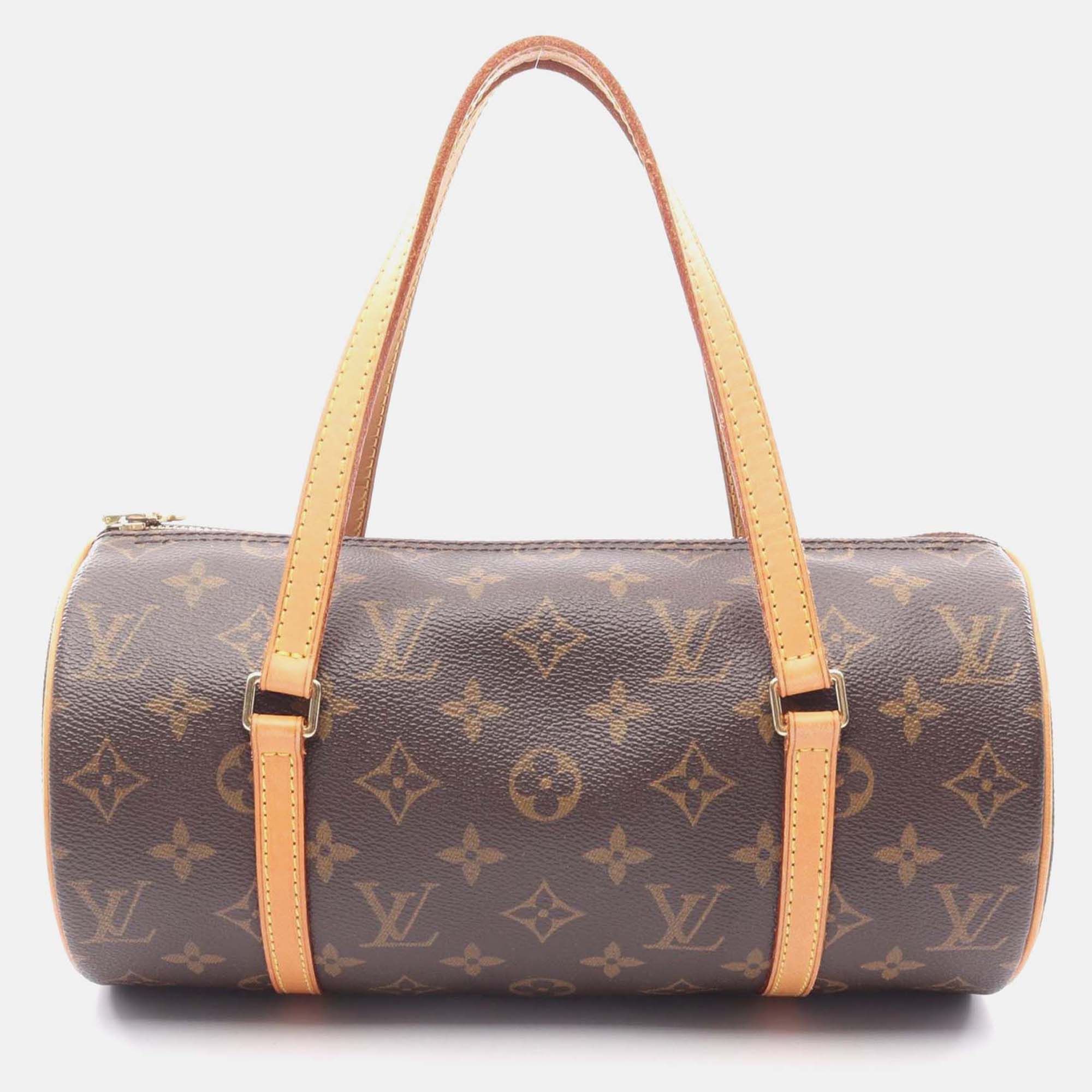 

Louis Vuitton Papillon 26 Shoulder Handbag M51386 Monogram Canvas Leather Used, Brown