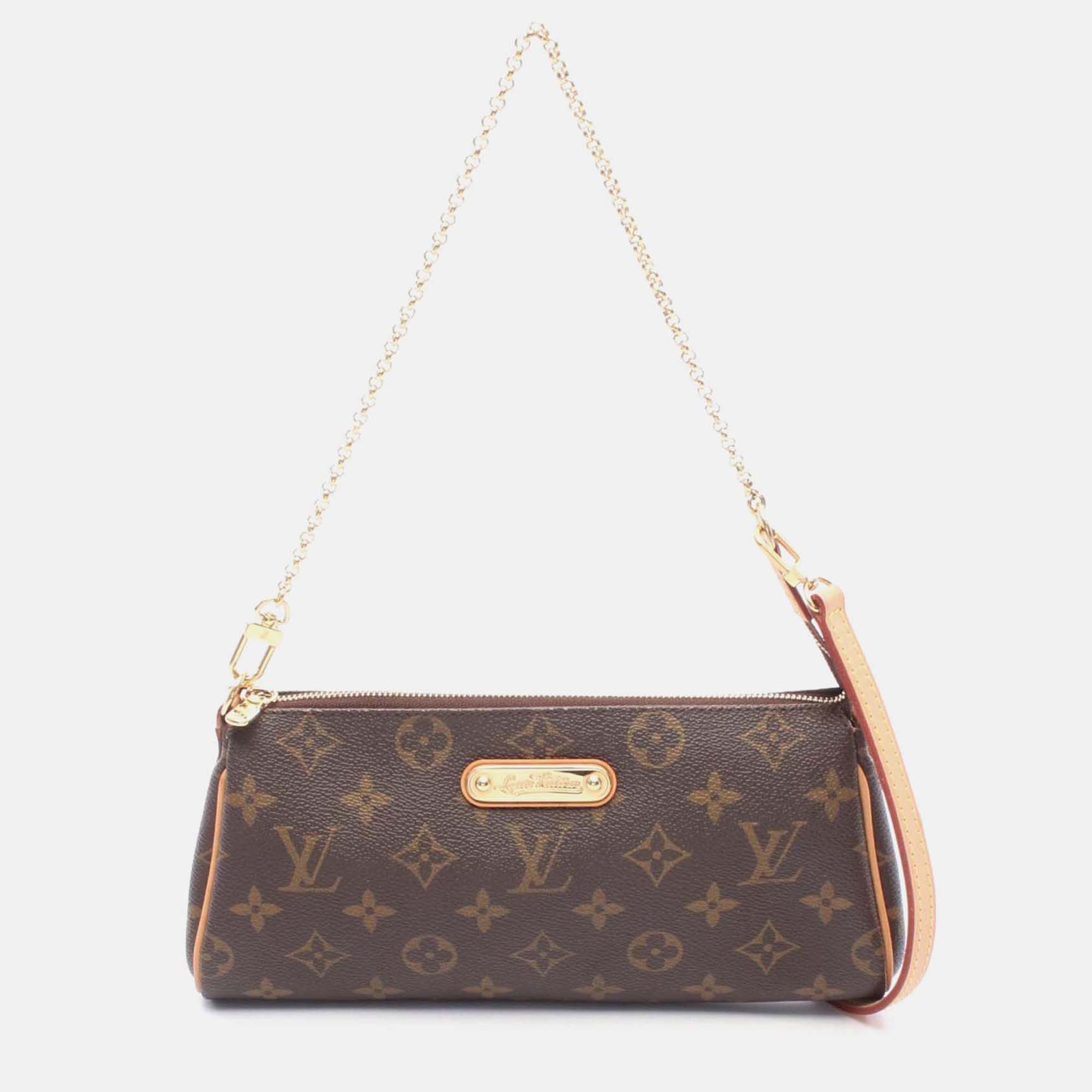 

Louis Vuitton Eva Shoulder Bag M95567 Monogram Canvas Leather Brown Used Women
