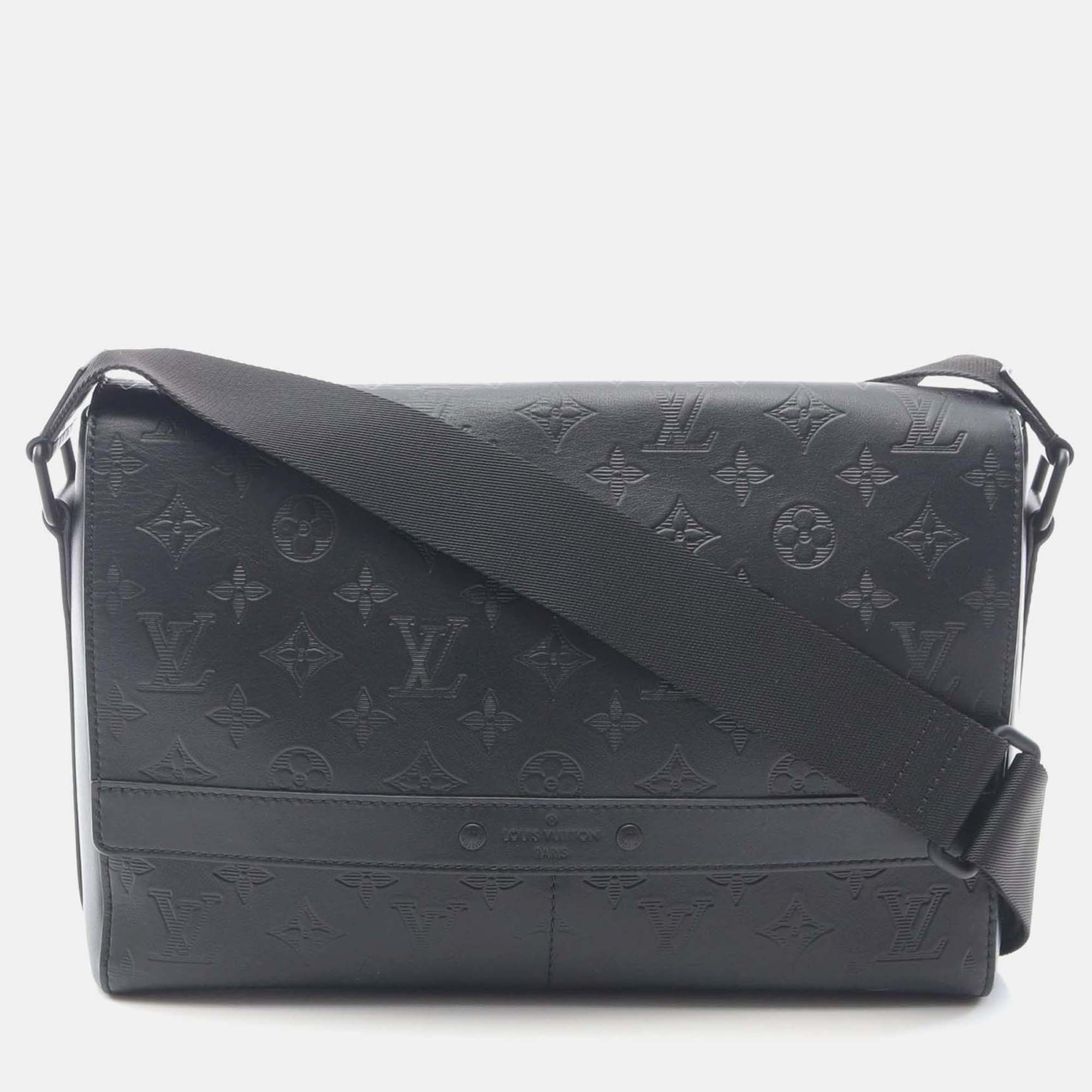Pre-owned Louis Vuitton Splinter Messenger Shoulder Bag M44729 Monogram Shadow Black Used
