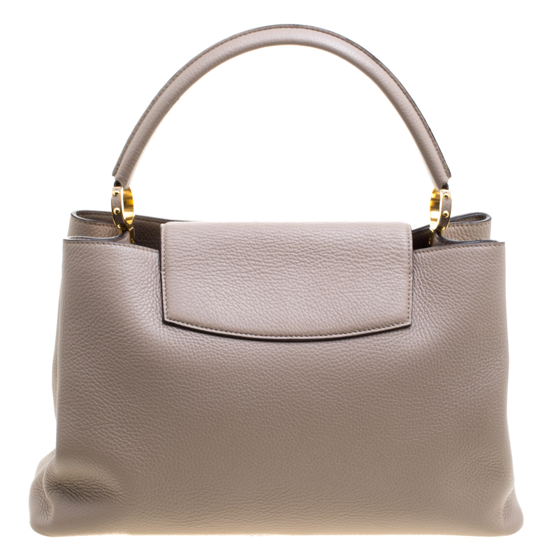 Louis Vuitton - Authenticated Capucines Handbag - Wicker Beige Plain for Women, Very Good Condition