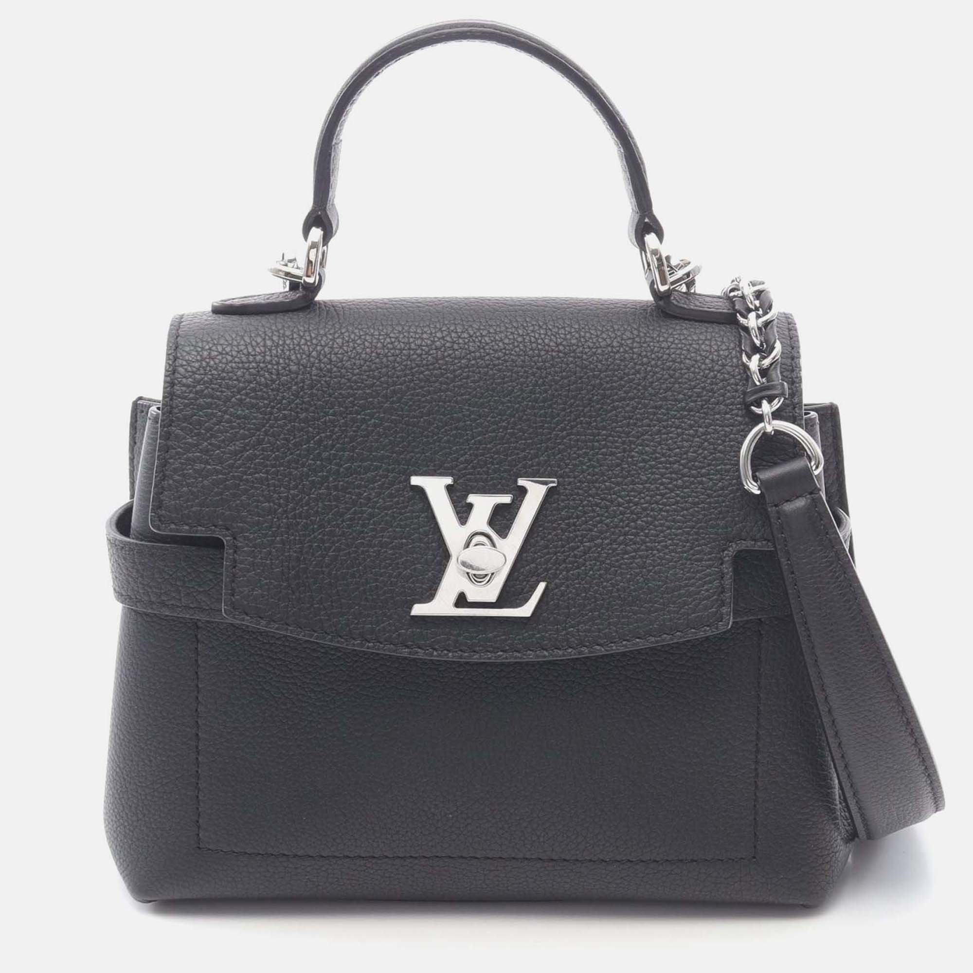 Pre-owned Louis Vuitton Lockme Ever Mini 2way Shoulder Handbag M20997 Leather Black Used