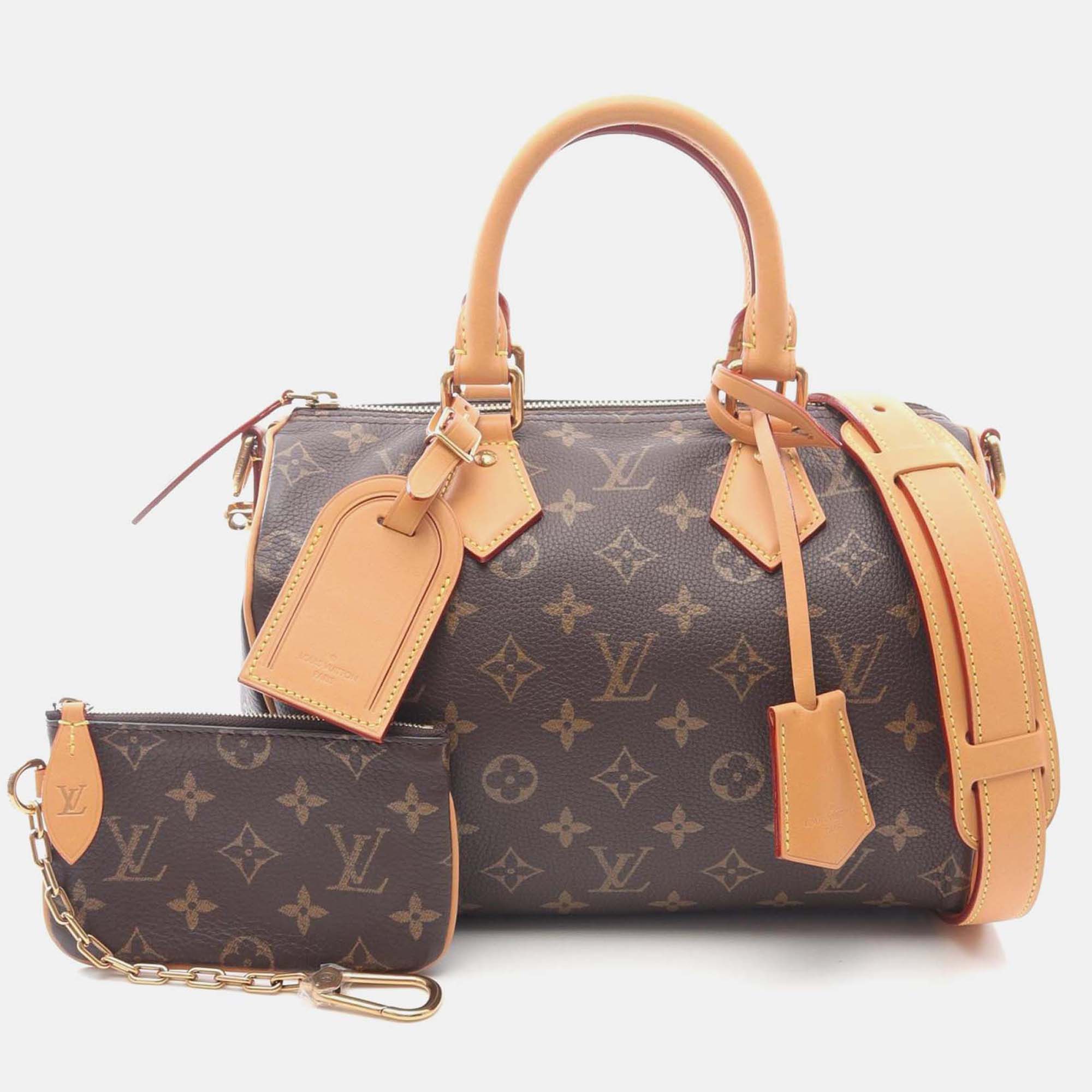 

Louis Vuitton Speedy P9 Bandouliere 25 Shoulder Handbag M24443 Monogram Leather, Brown