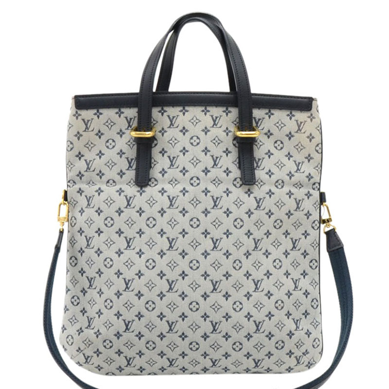 Buy Louis Vuitton Blue Monogram Mini Lin Francoise Bag 120055 at best price | TLC