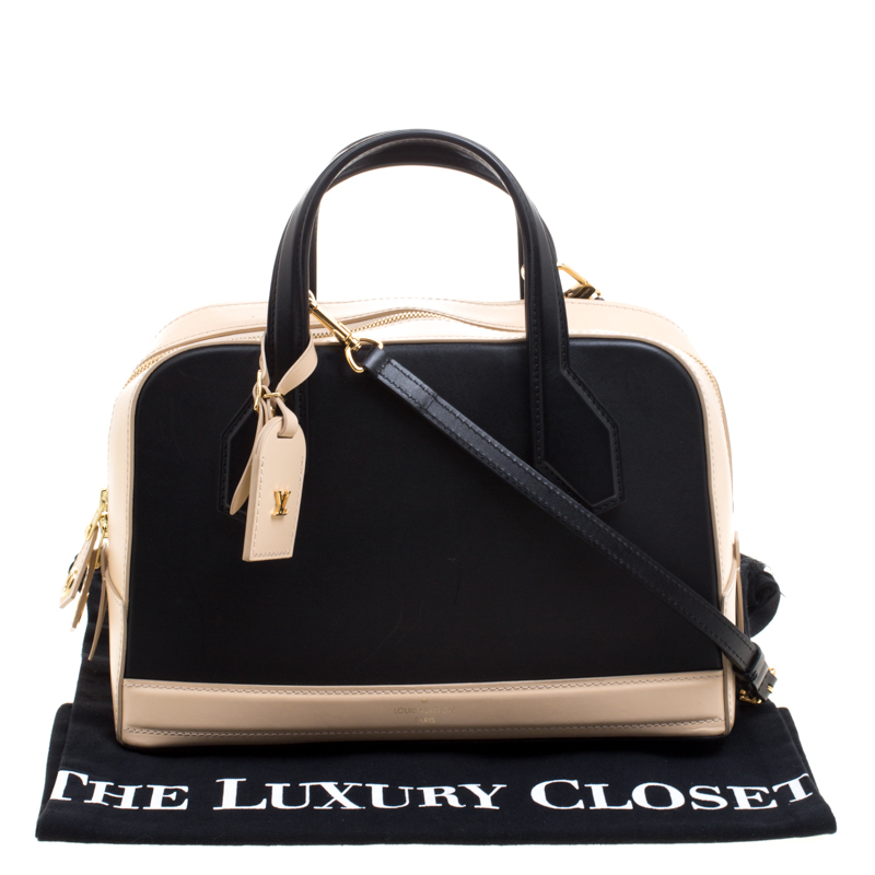 Louis Vuitton Black/Beige Leather Dora PM Bag Louis Vuitton