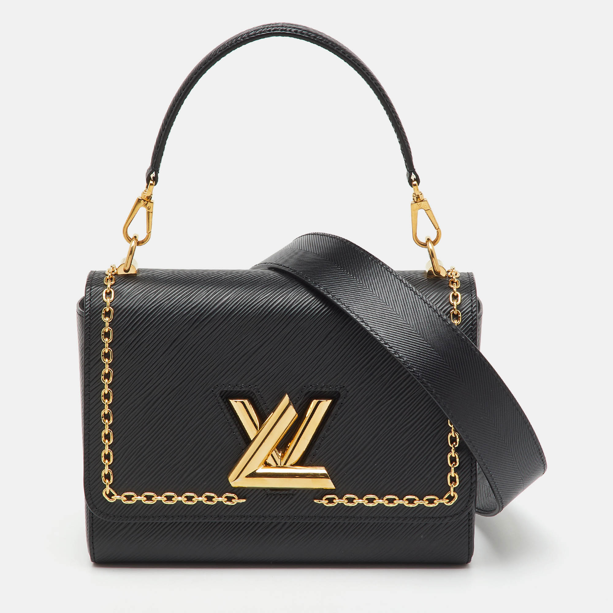 

Louis Vuitton Black Epi Leather Limited Edition Twist MM Bag
