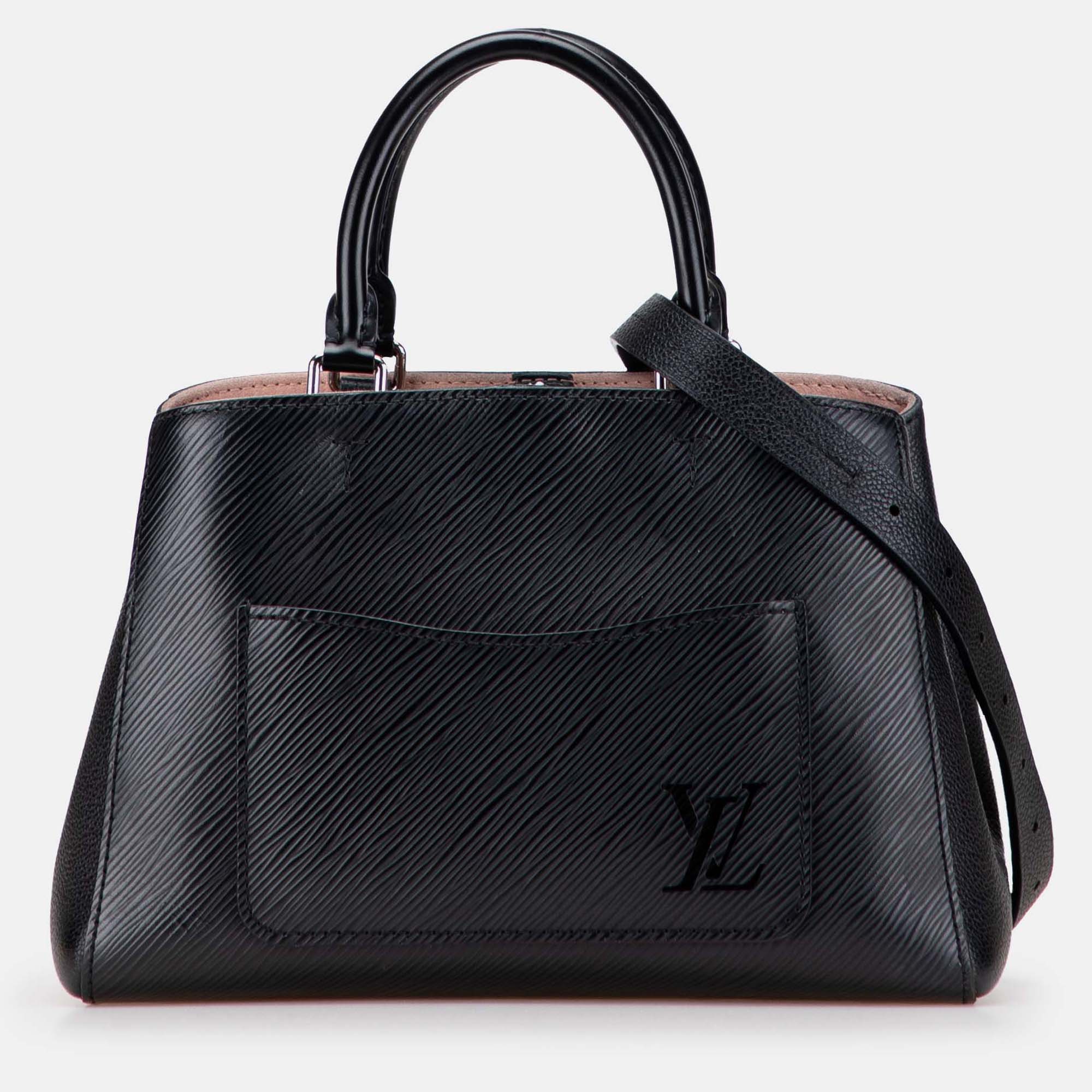 

Louis Vuitton Black Epi Marelle Satchel