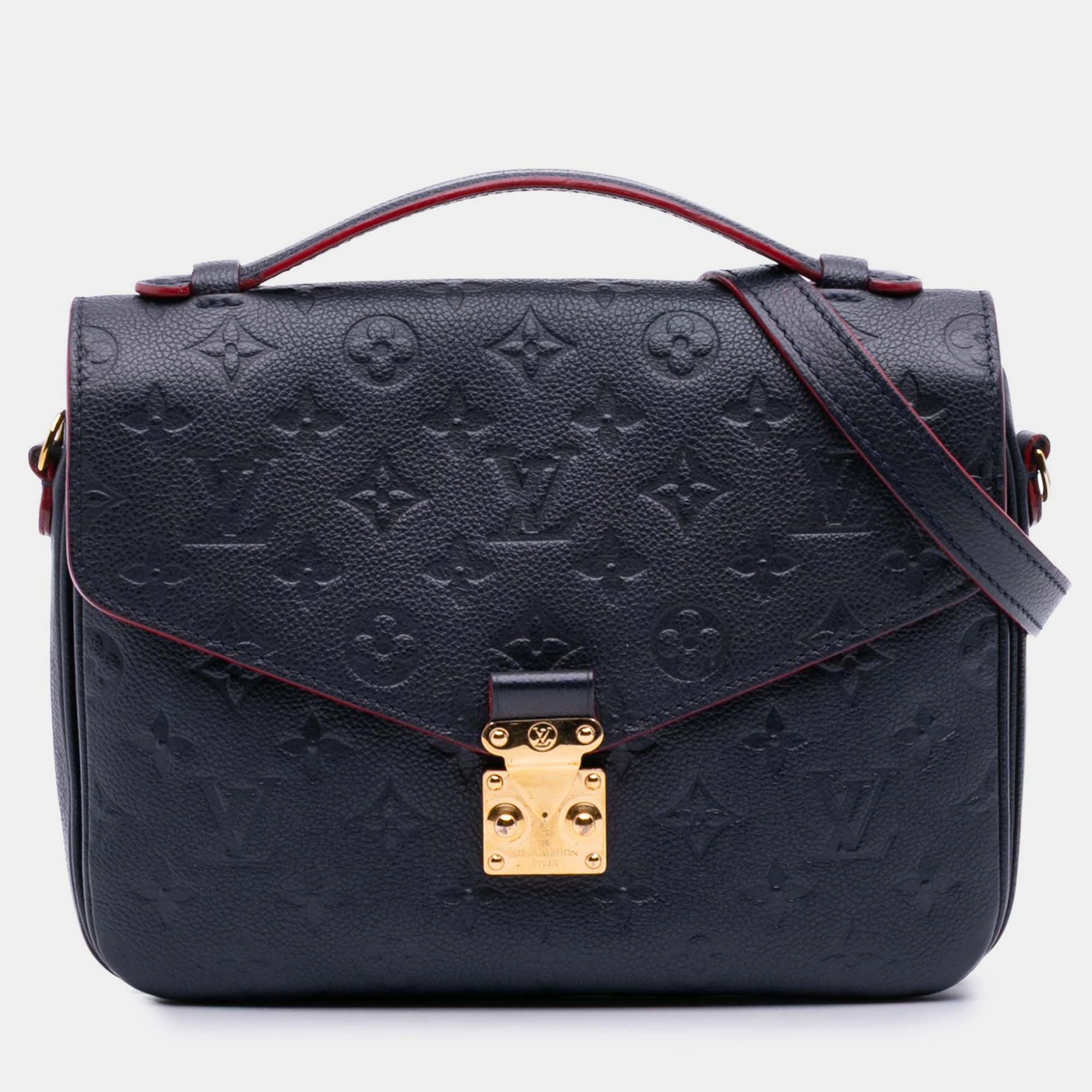 

Louis Vuitton Navy Blue Monogram Empreinte Pochette Metis