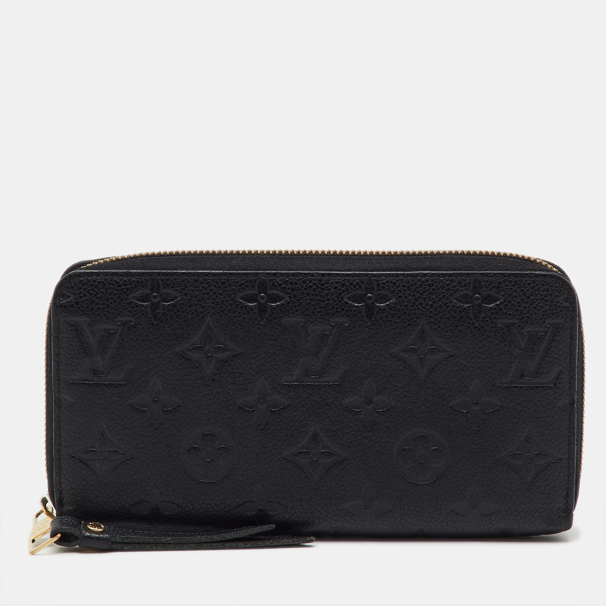 

Louis Vuitton Black Monogram Empreinte Leather Zippy Wallet