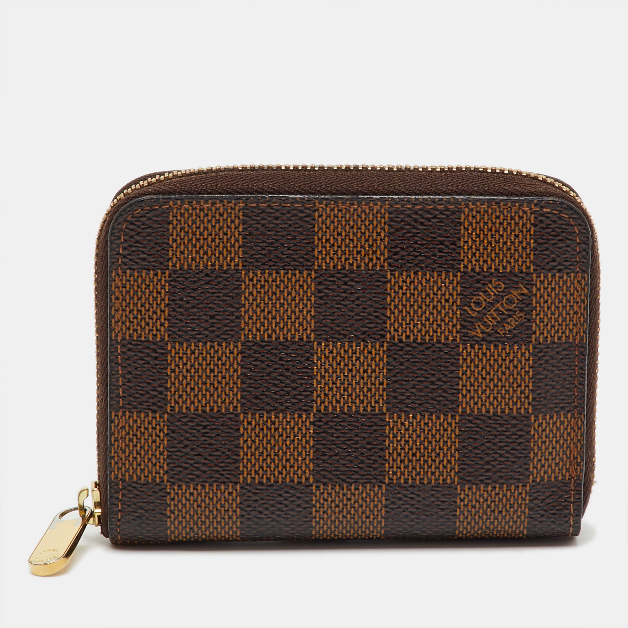 

Louis Vuitton Damier Ebene Canvas Zippy Coin Purse, Brown