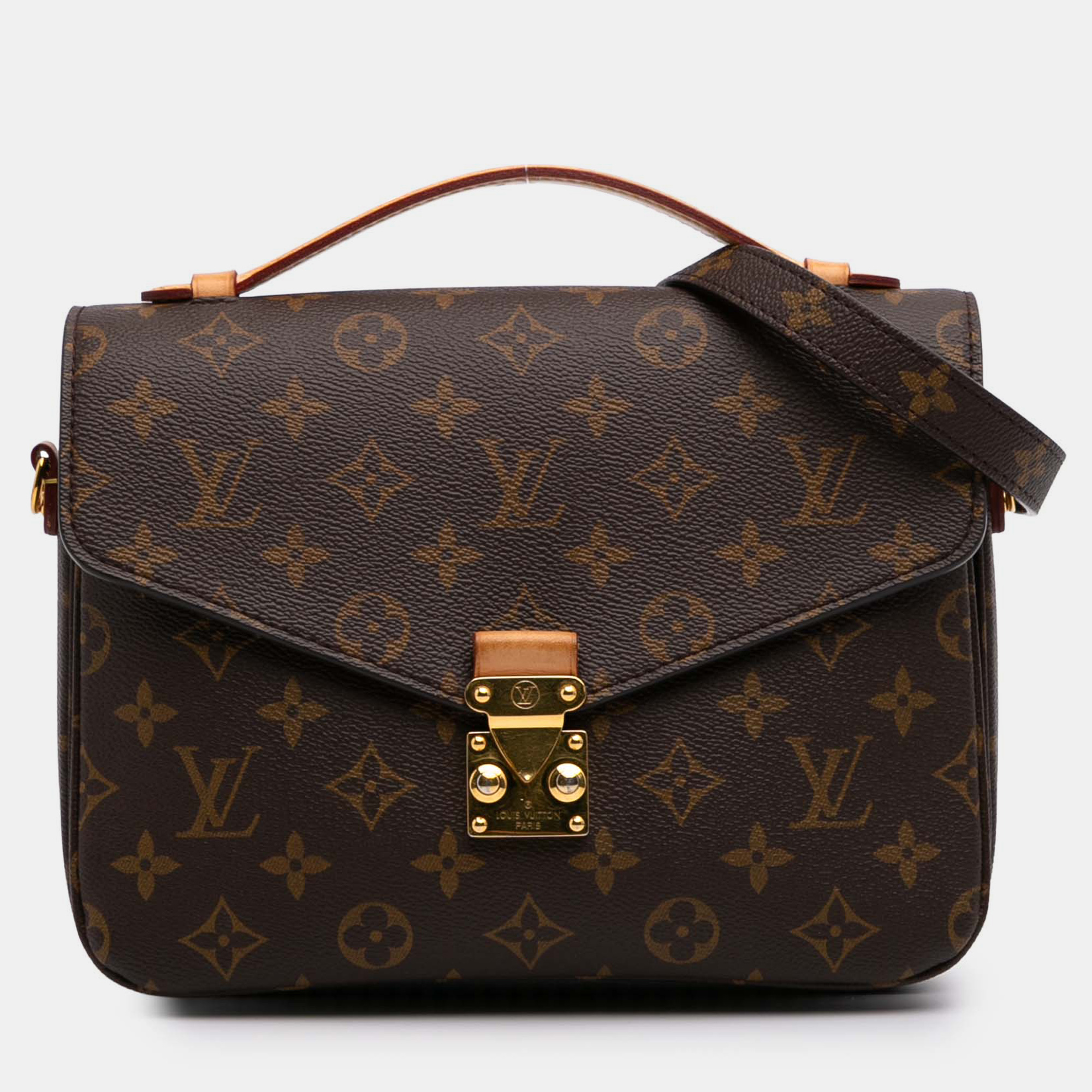 Pre-owned Louis Vuitton Brown Monogram Pochette Metis