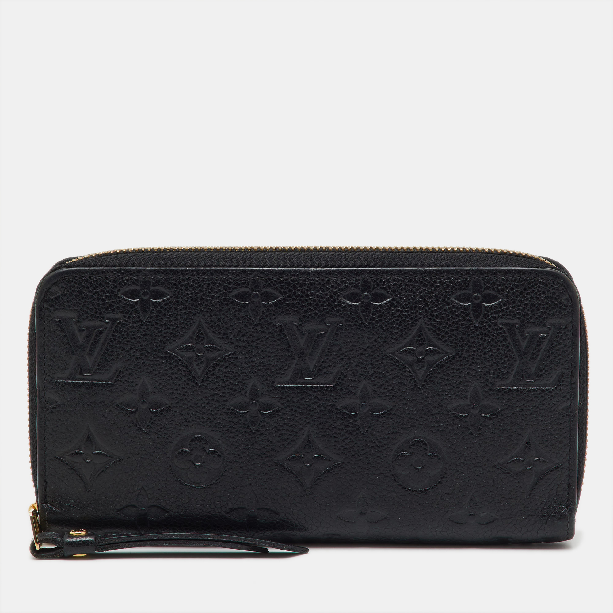 

Louis Vuitton Black Monogram Empreinte Leather Zippy Wallet