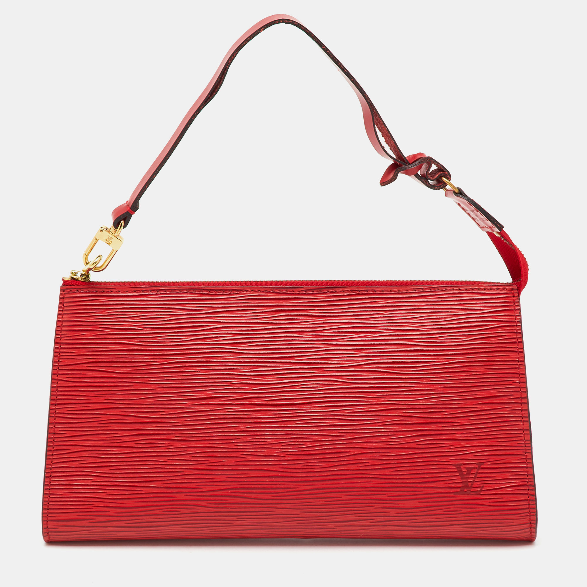 

Louis Vuitton Castilian Red Epi Leather Pochette Accessoires Bag