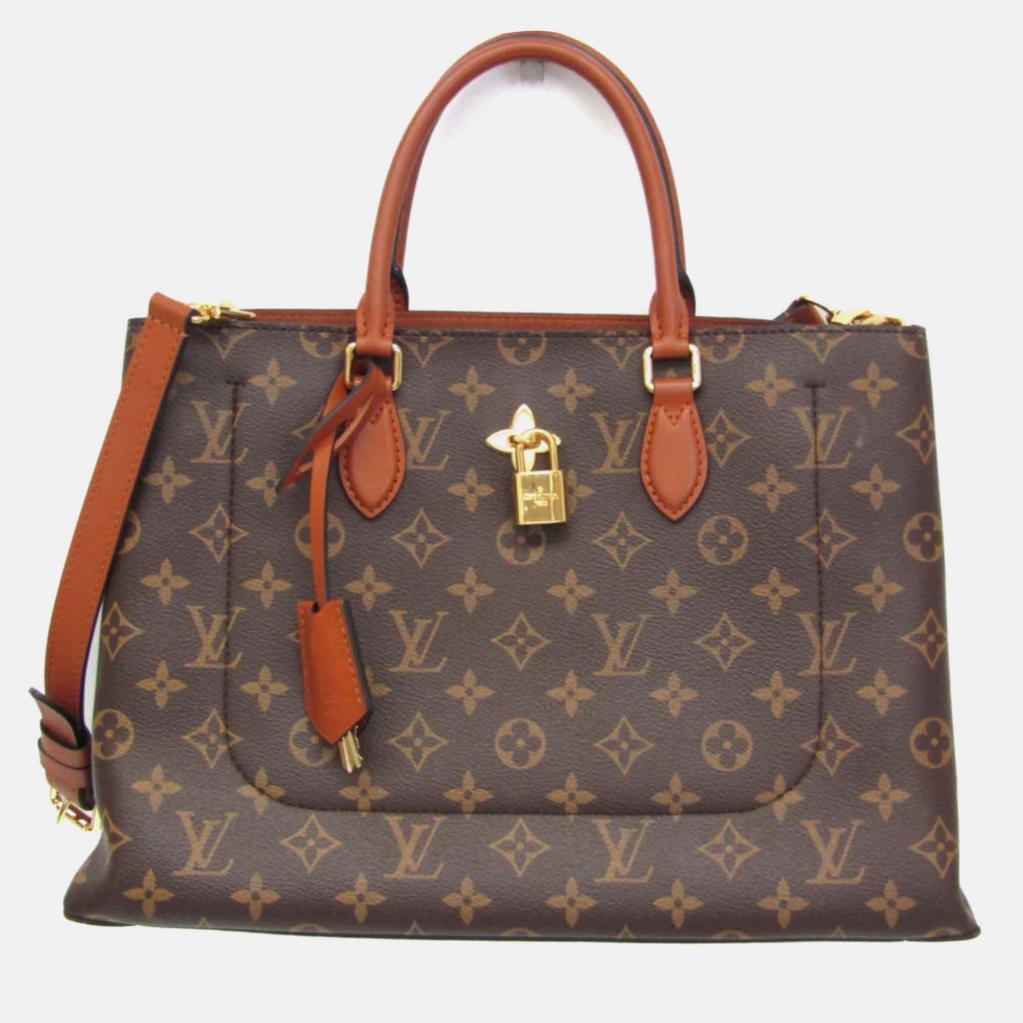 

Louis Vuitton Flower Brown Monogram Coated Canvas Leather Shoulder Bag