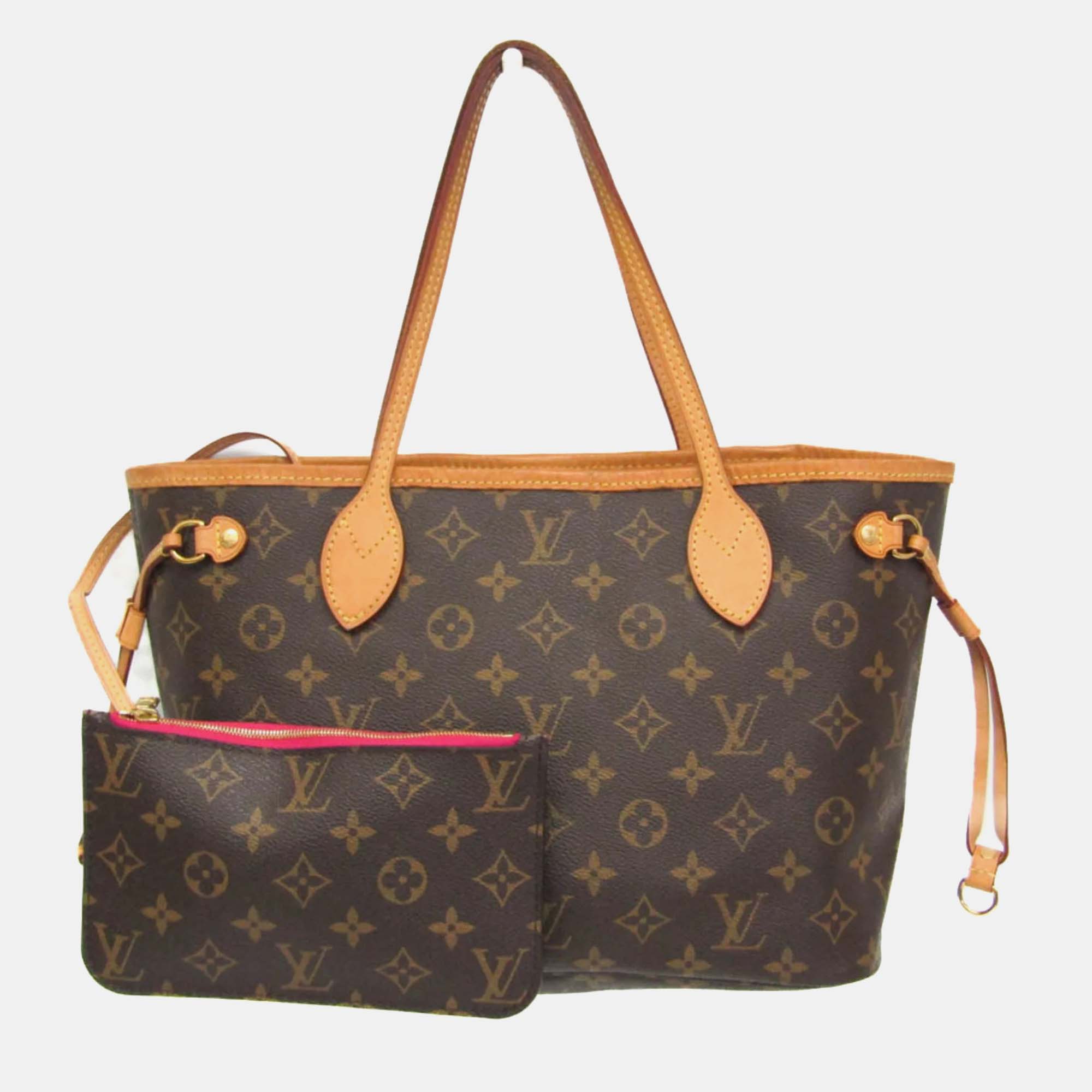 

Louis Vuitton Brown Pivoine Monogram Neverfull PM Tote Bag
