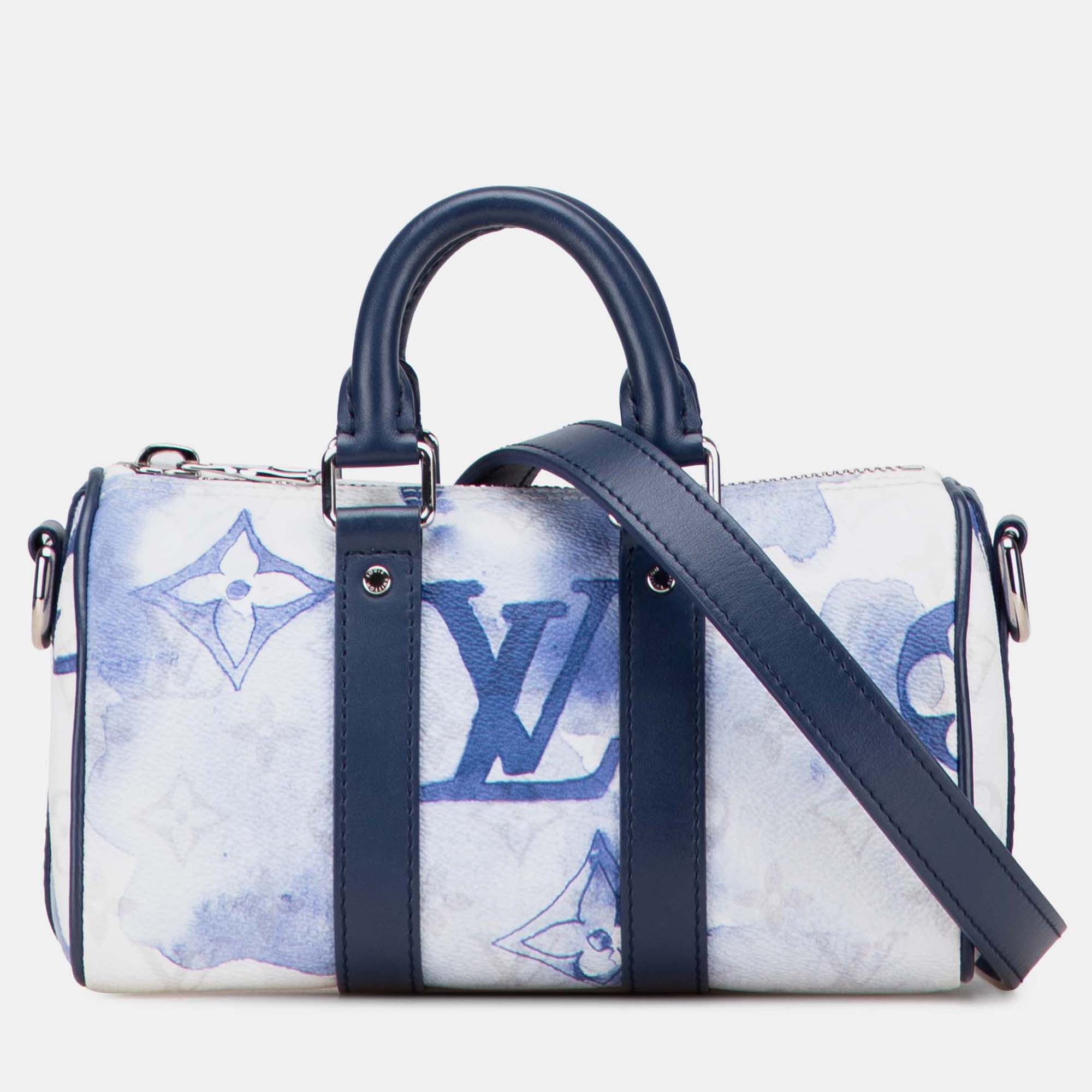 

Louis Vuitton White Monogram Watercolor Keepall Bandouliere