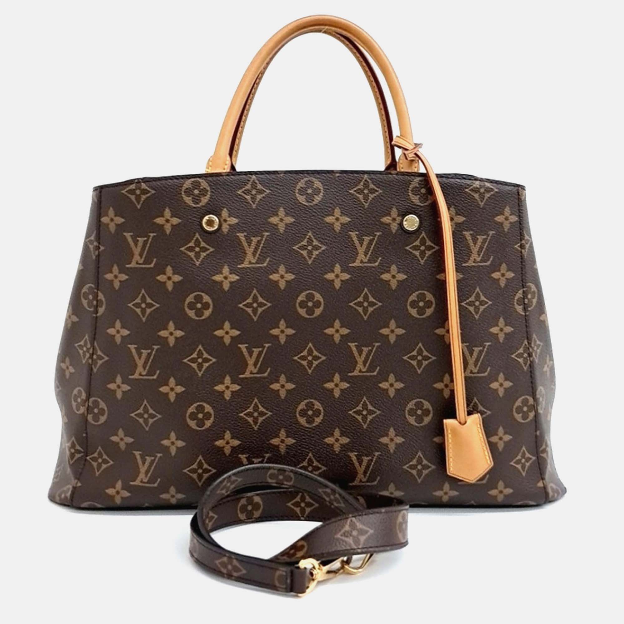 

Louis Vuitton Brown Coated Canvas Monogram Montaigne GM