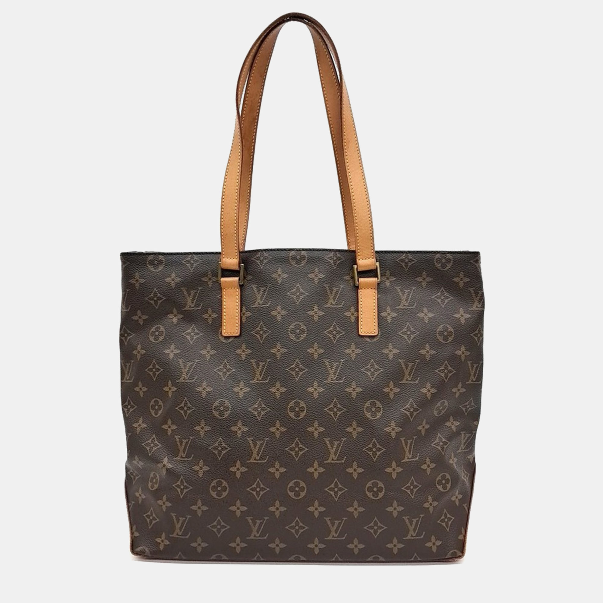 

Louis Vuitton Brown Coated Canvas and Leather Monogram Cabas Mezzo
