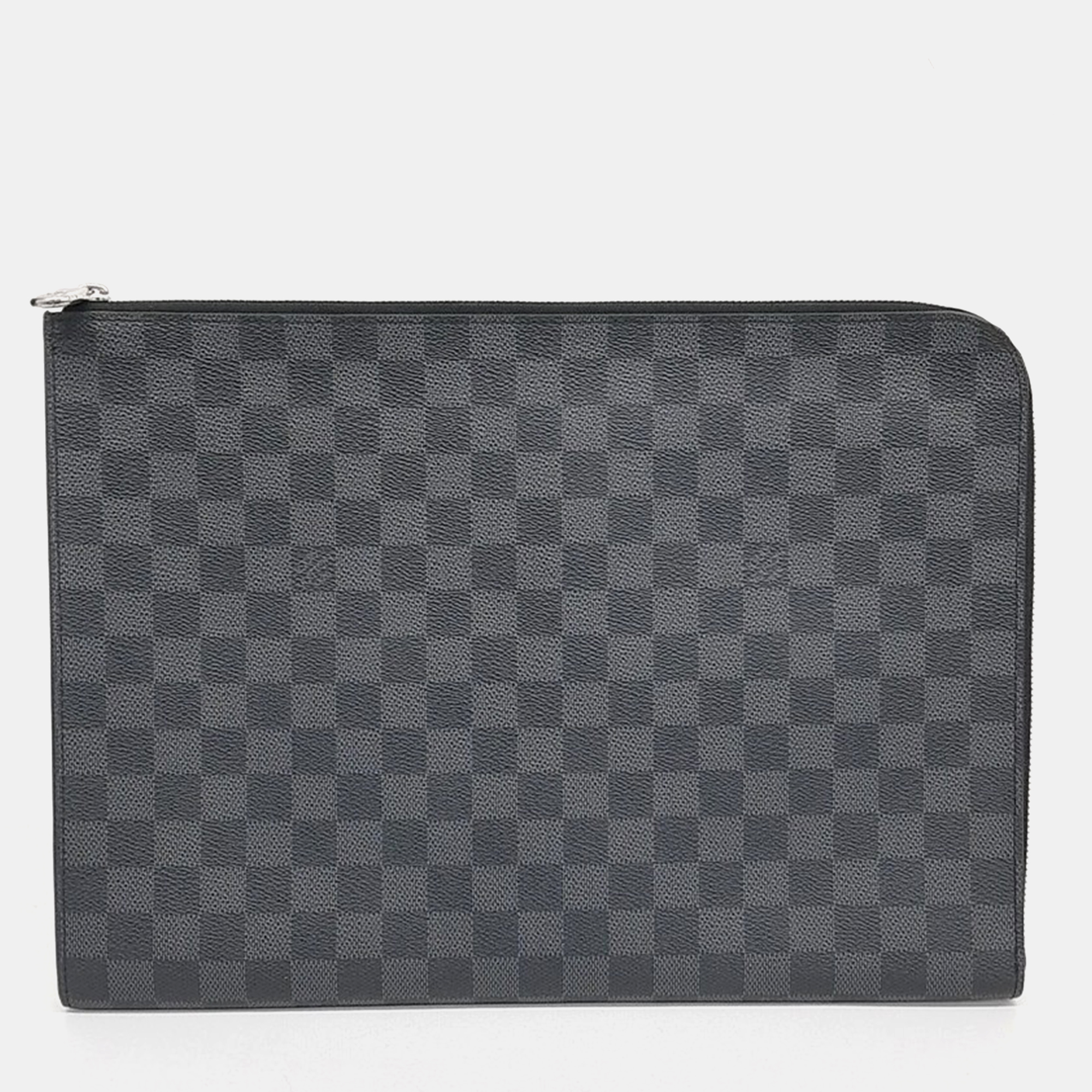 

Louis Vuitton Black Coated Canvas Graphite Pochette Jour GM, Grey
