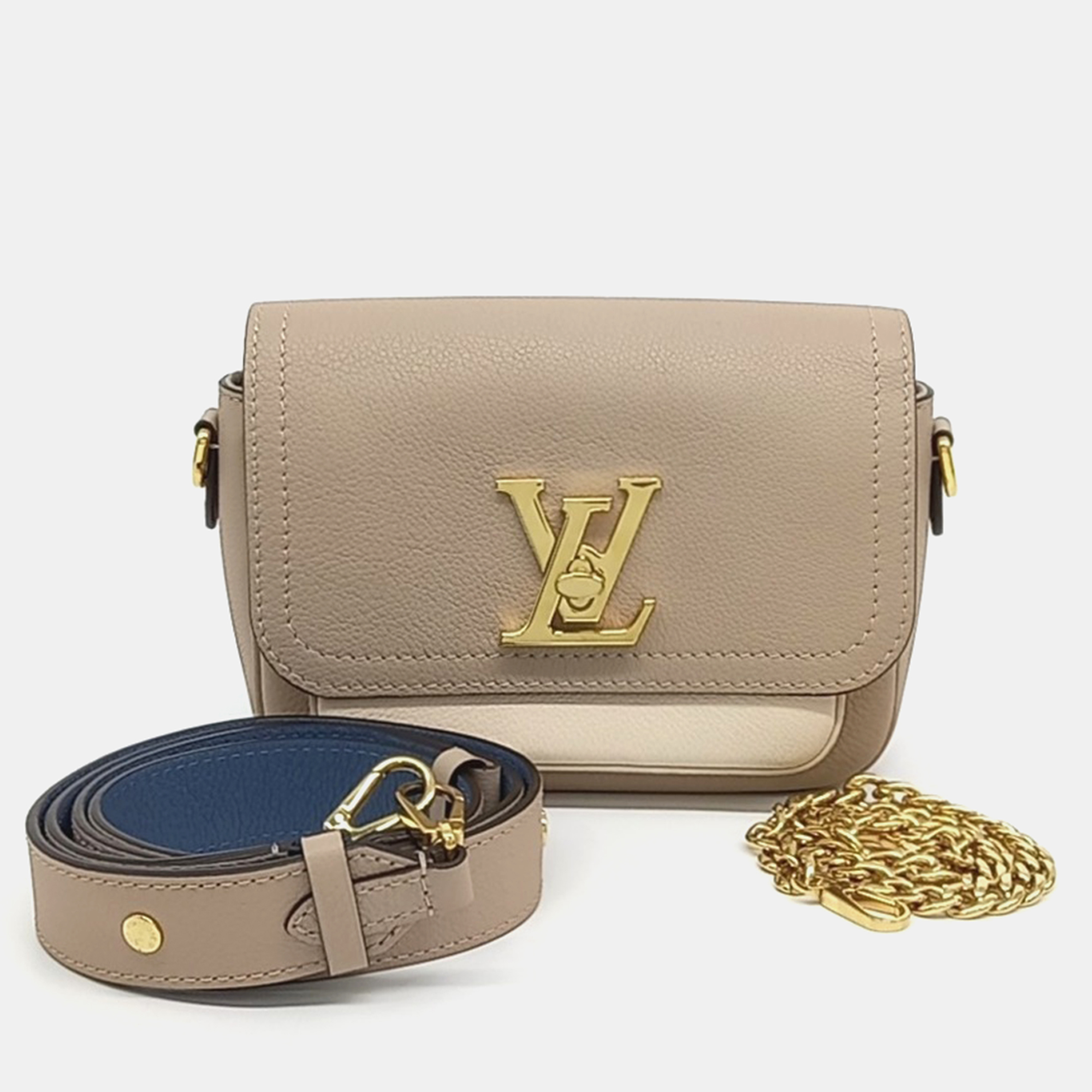 

Louis Vuitton Beige Leather Lockme Tender