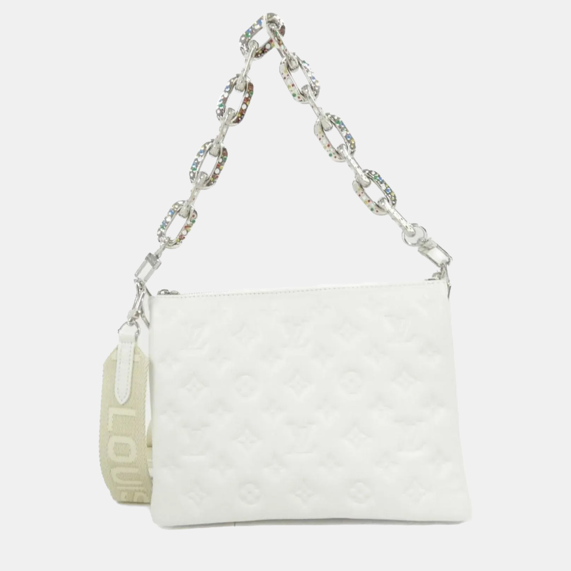 

Louis Vuitton Coussin PM Blanc Monogram Lambskin Leather Shoulder Bag, White